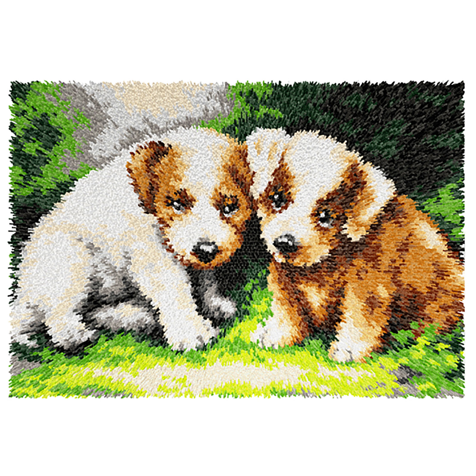 Orchidea 4176 Voorbedrukt knoop kleedpakket Puppy's 50x74,5cm - STUK