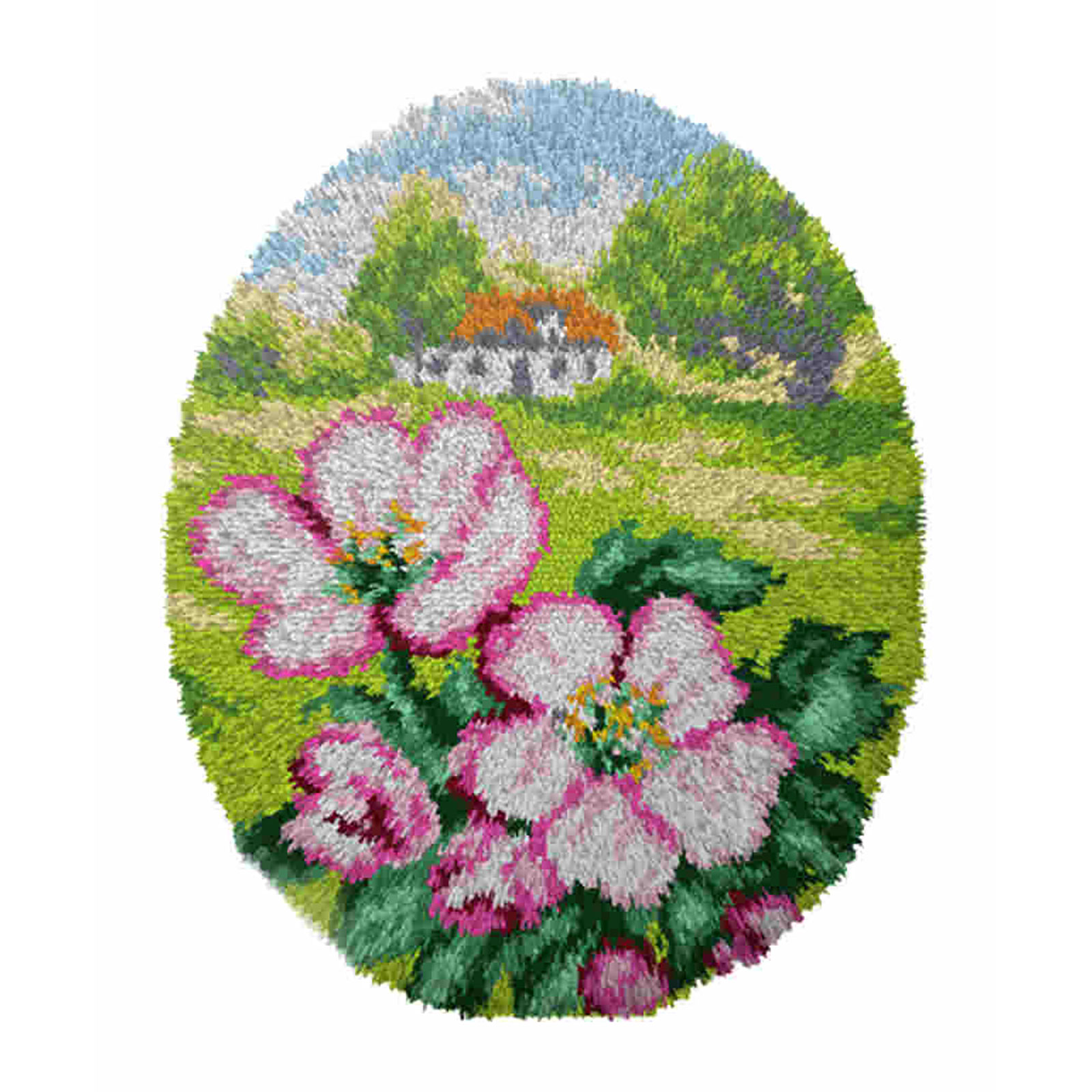 Orchidea 4192 Wilde rozen Latch hook kleedpakket 49x61cm - STUK