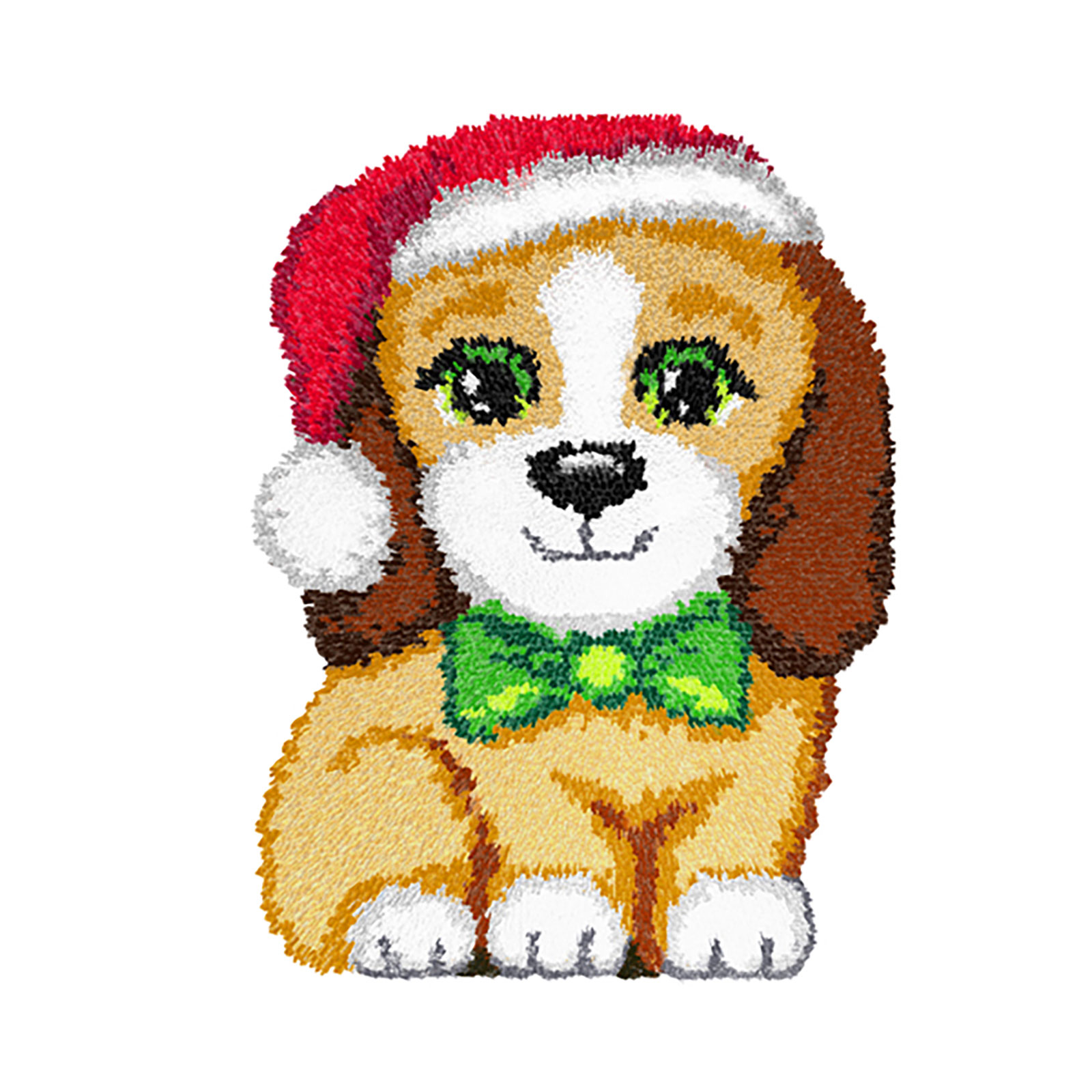 Orchidea 4194 Voorbedrukt knoopkussenpakket kersthond 35x46cm - STUK