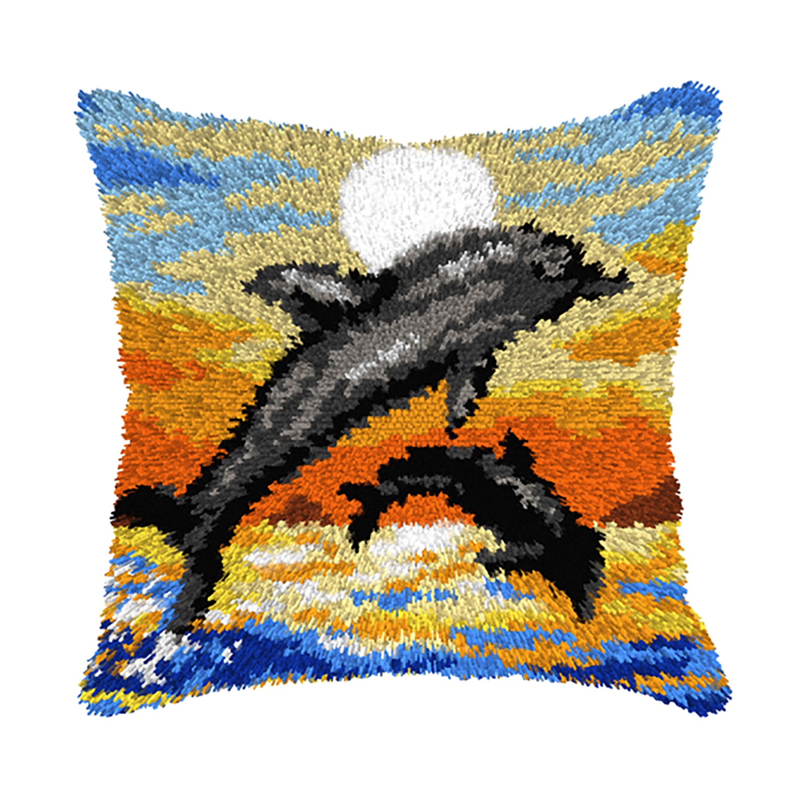 Orchidea 4197 Voorbedrukt knoopkussenpakket dolfijnen 40x40cm - STUK