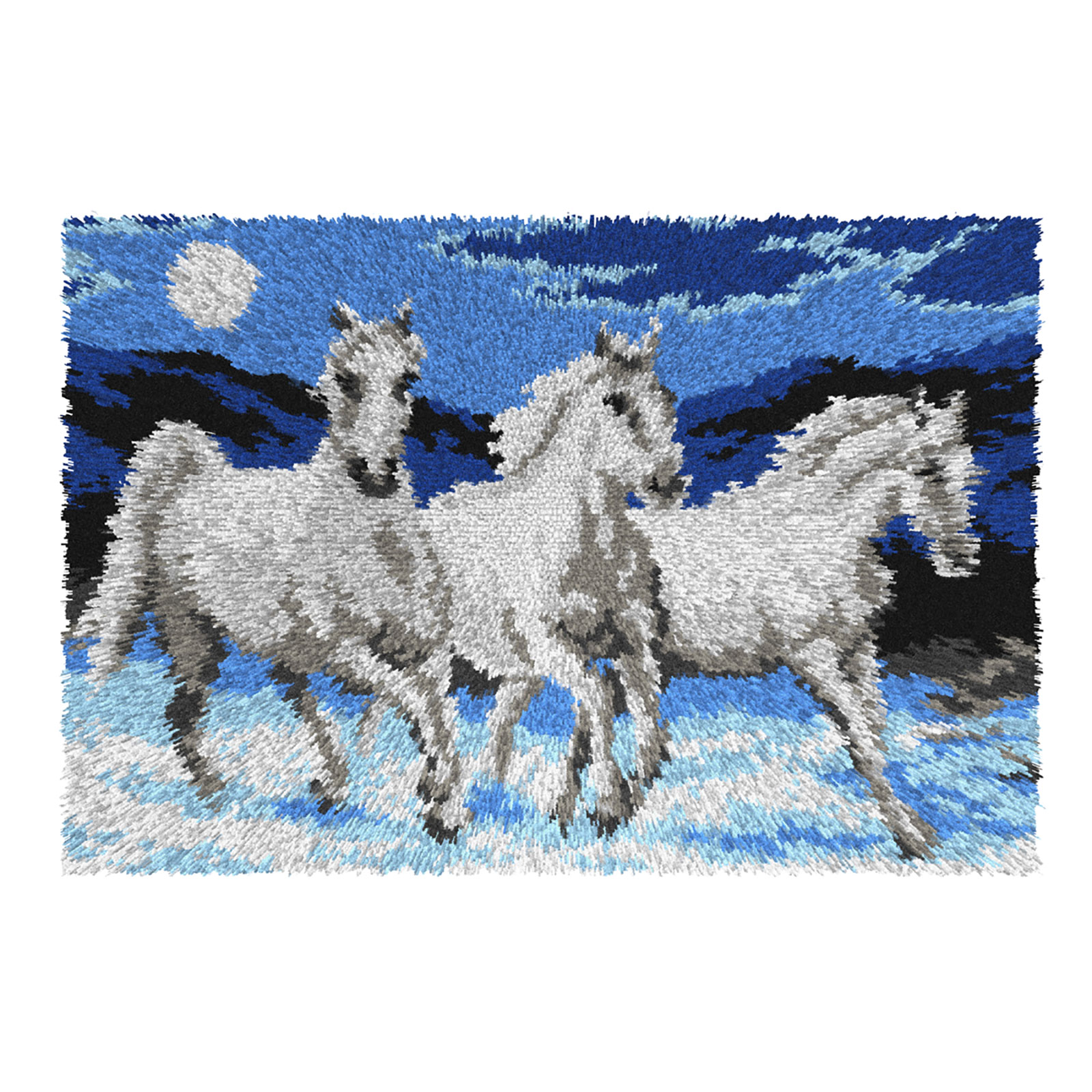 Orchidea 4239 Latch hook kleedpakket Paarden 50x74,5cm - STUK