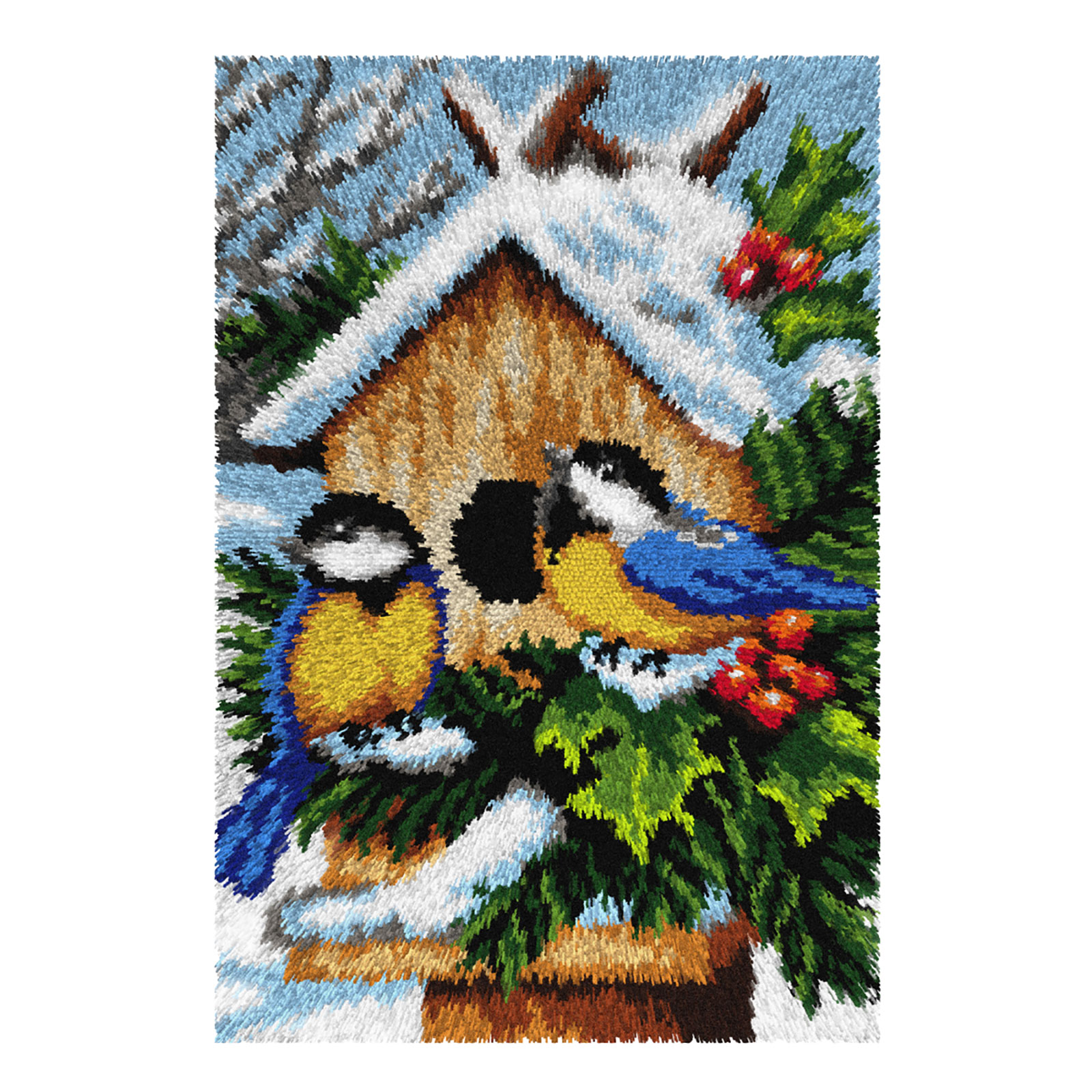 Orchidea 4243 Latch hook kleedpakket Winter vogels 50x74,5cm - STUK