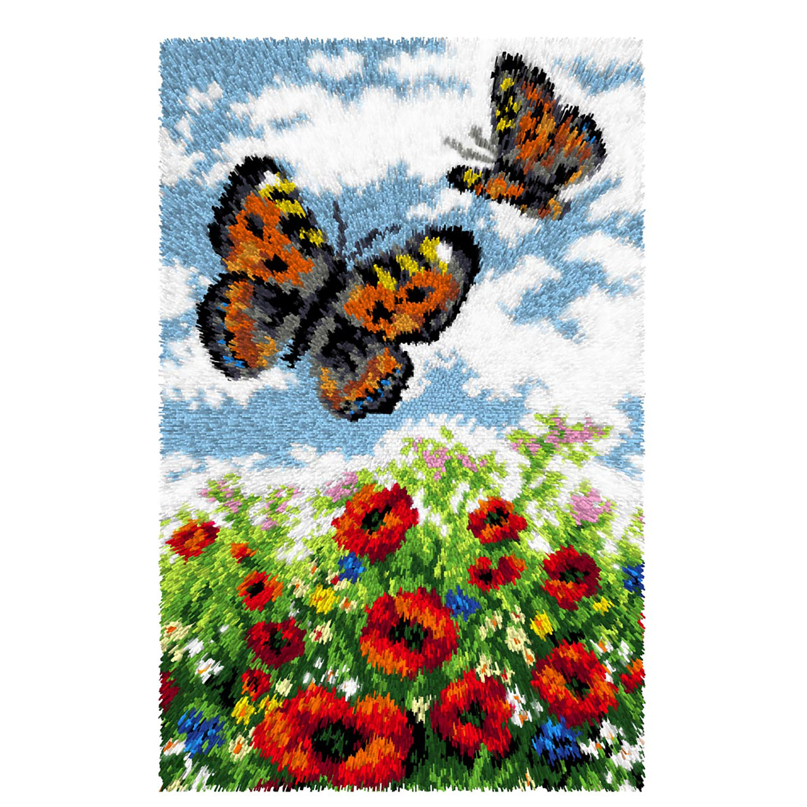 Orchidea 4252 Latch hook kleedpakket Weide met vlinders 50x74,5cm - STUK