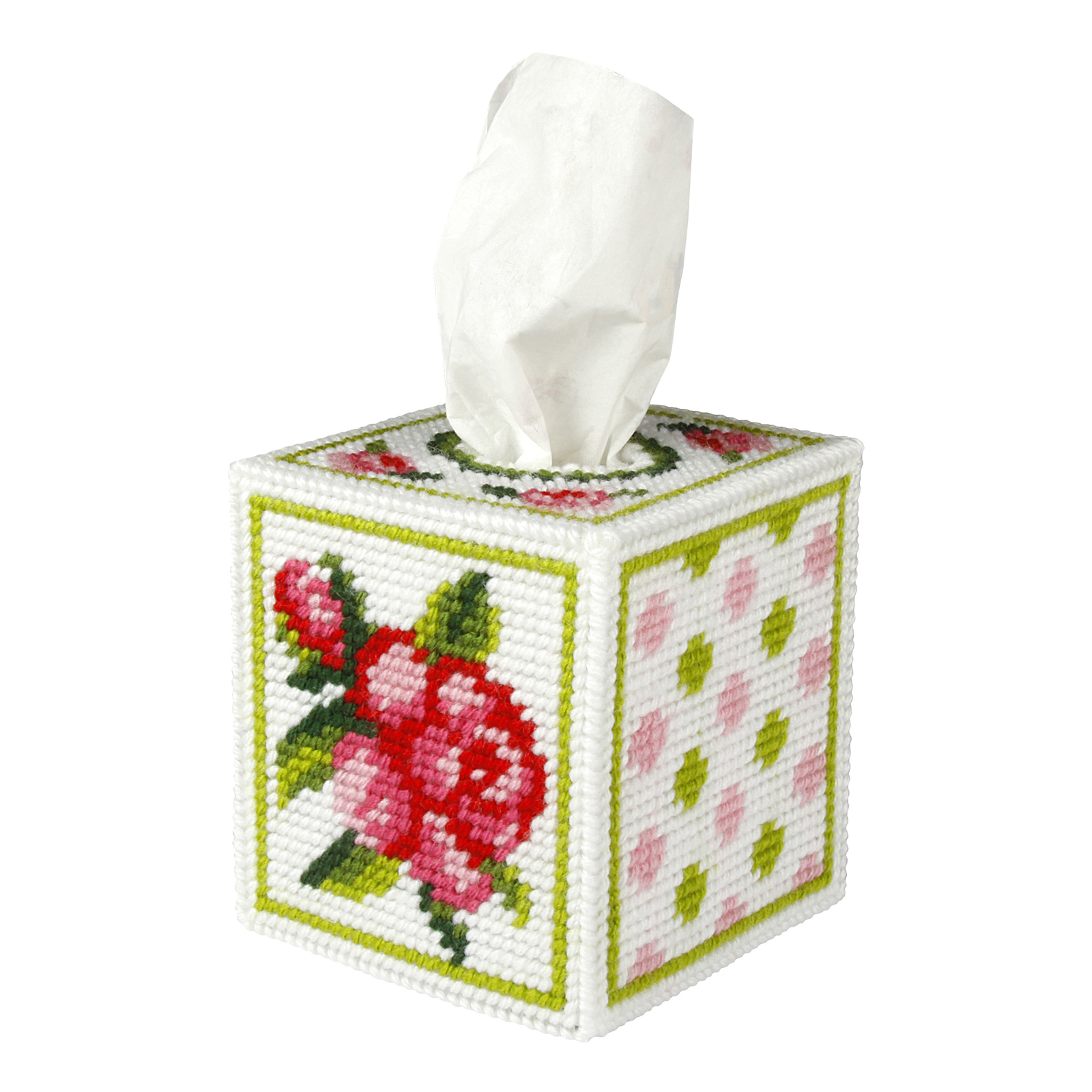 Orchidea 5101 Borduur telpakket kruissteek tissuebox cover Bloem 13x12cm - STUK