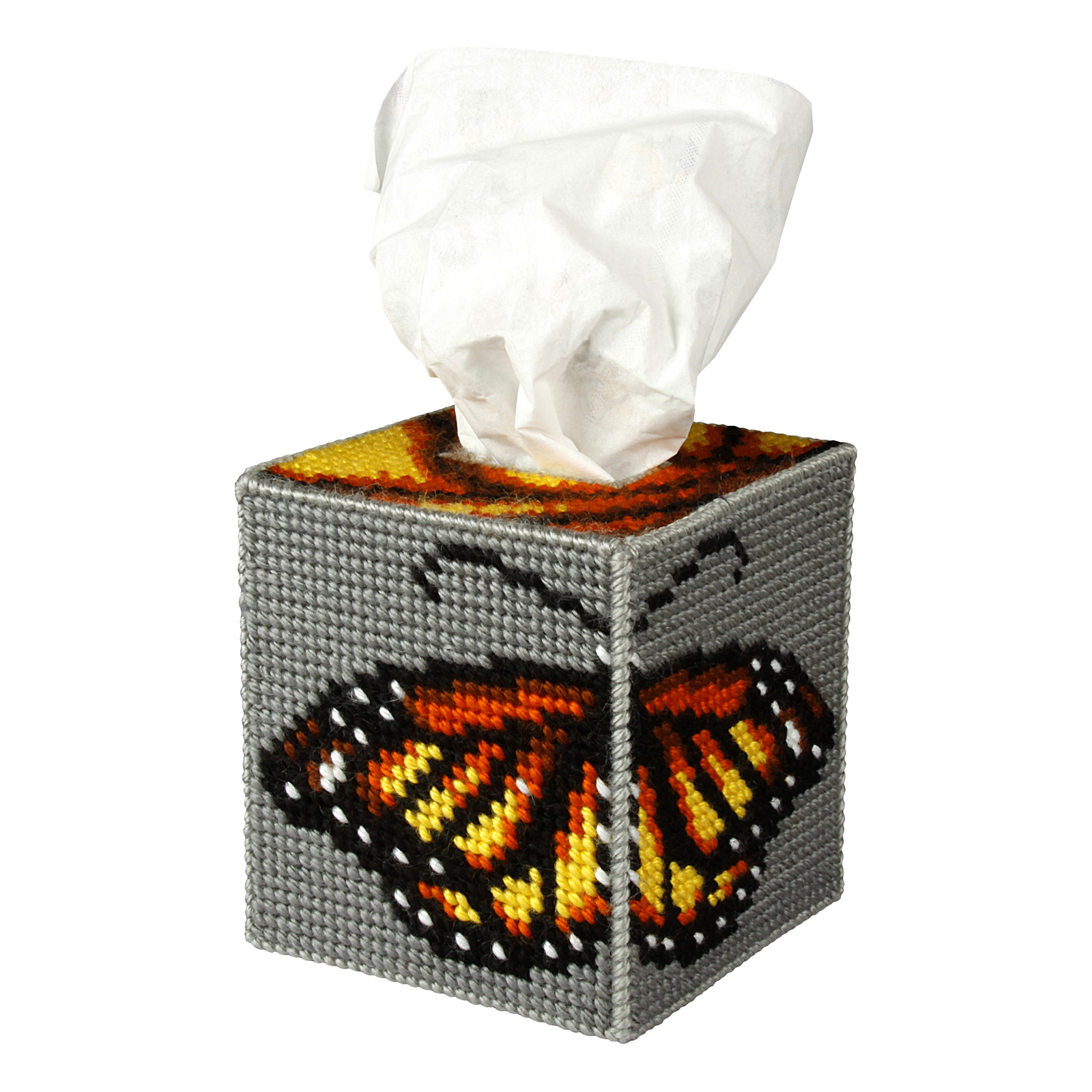 Orchidea 5102 Borduur telpakket kruissteek tissuebox cover Vlinder 13x12cm - STUK
