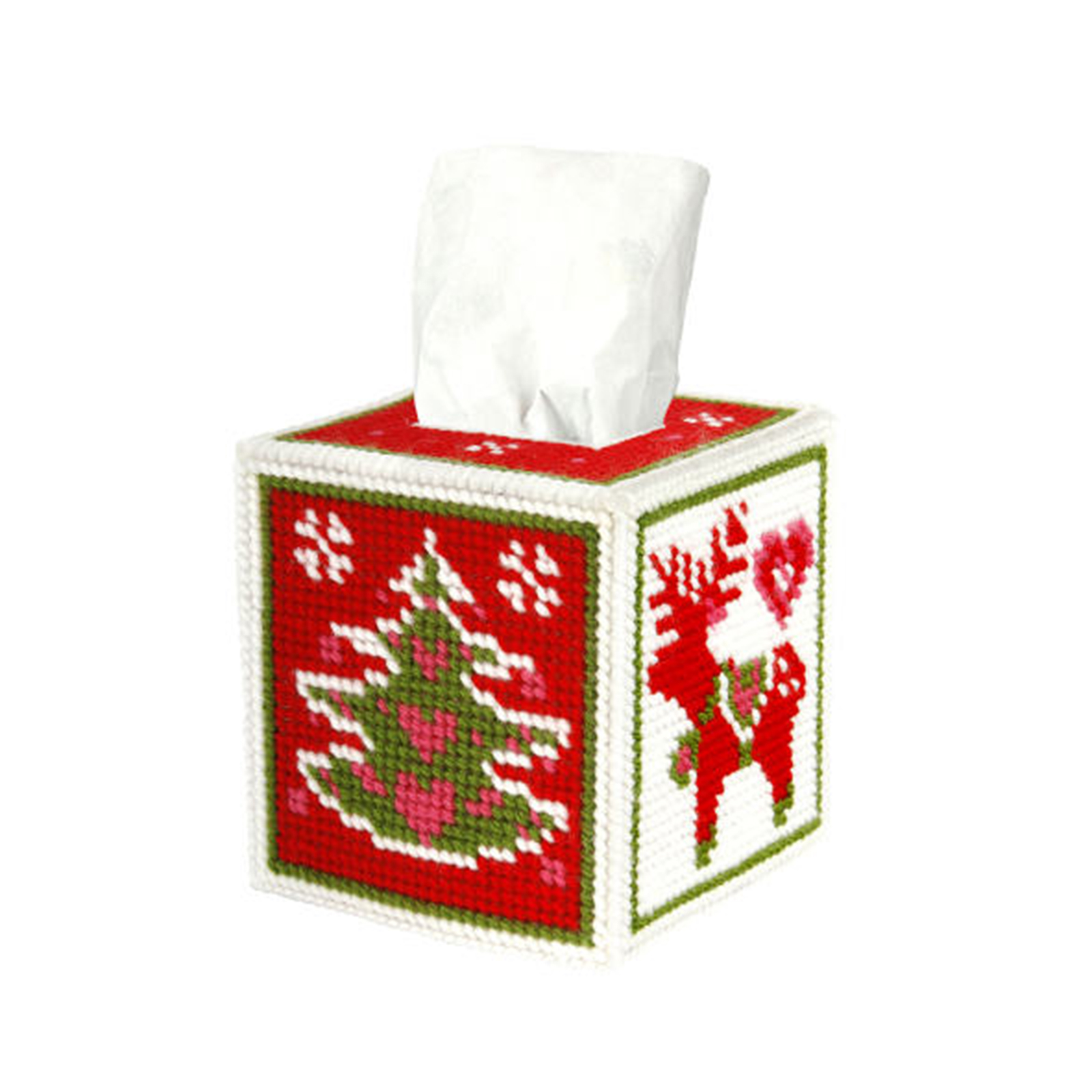 Orchidea 5104 Borduur telpakket kruissteek tissuebox cover Kerst 13x12cm - STUK