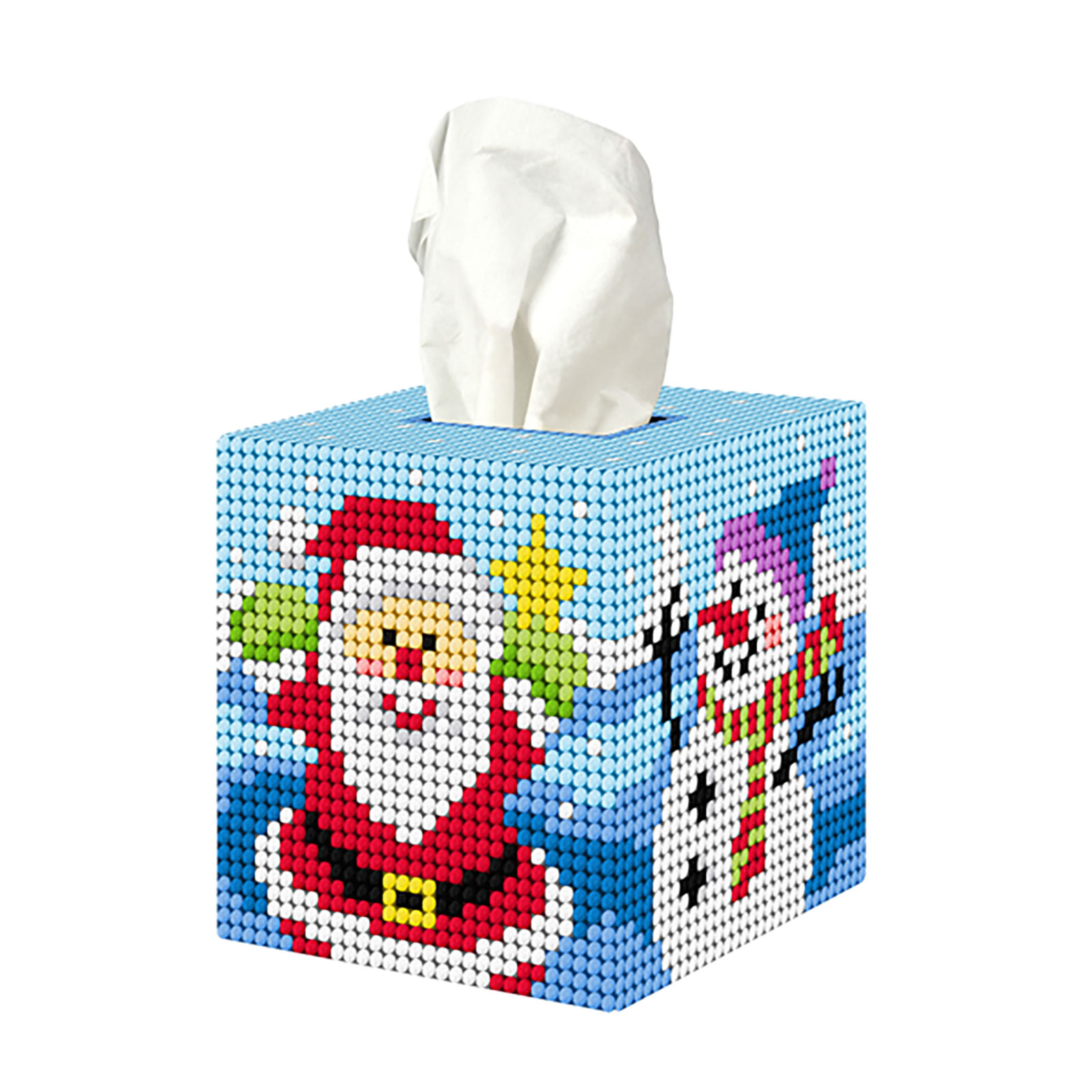 Orchidea 5108 Tissuedoos plastic canvas pakket Wintertijd 13x12x12cm - STUK