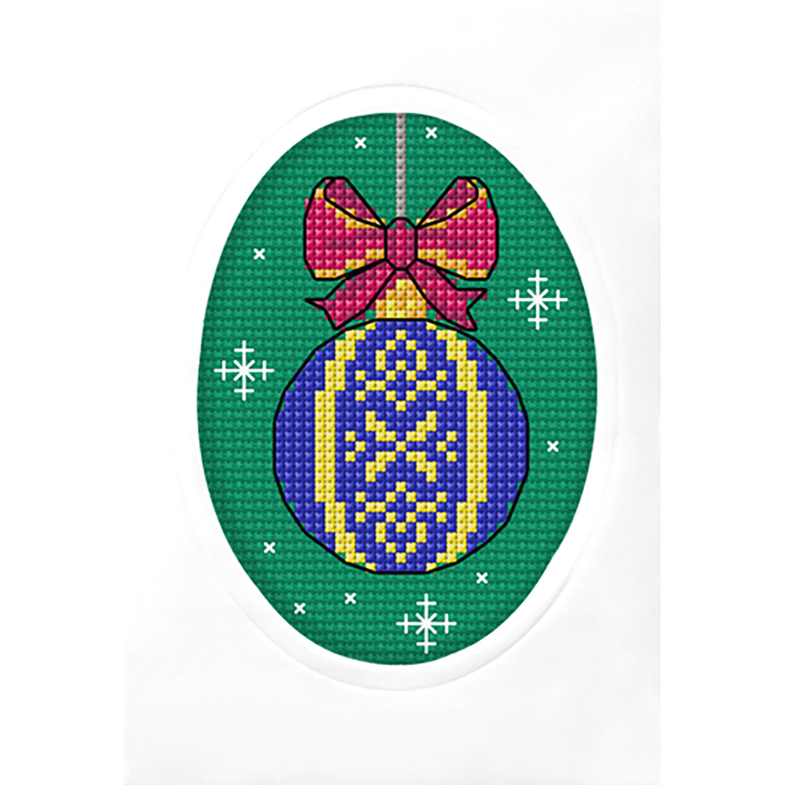 Orchidea 6302 Kruissteek telpakket Kerstbal - STUK