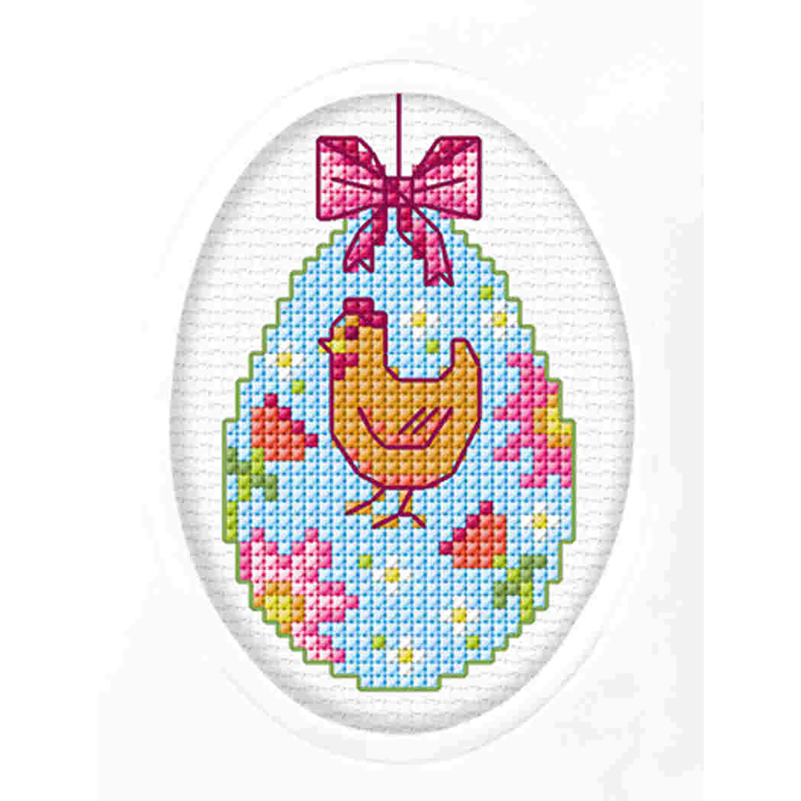 Orchidea 6315 Kruissteek borduurpakket Paasei 10,5x15cm - STUK