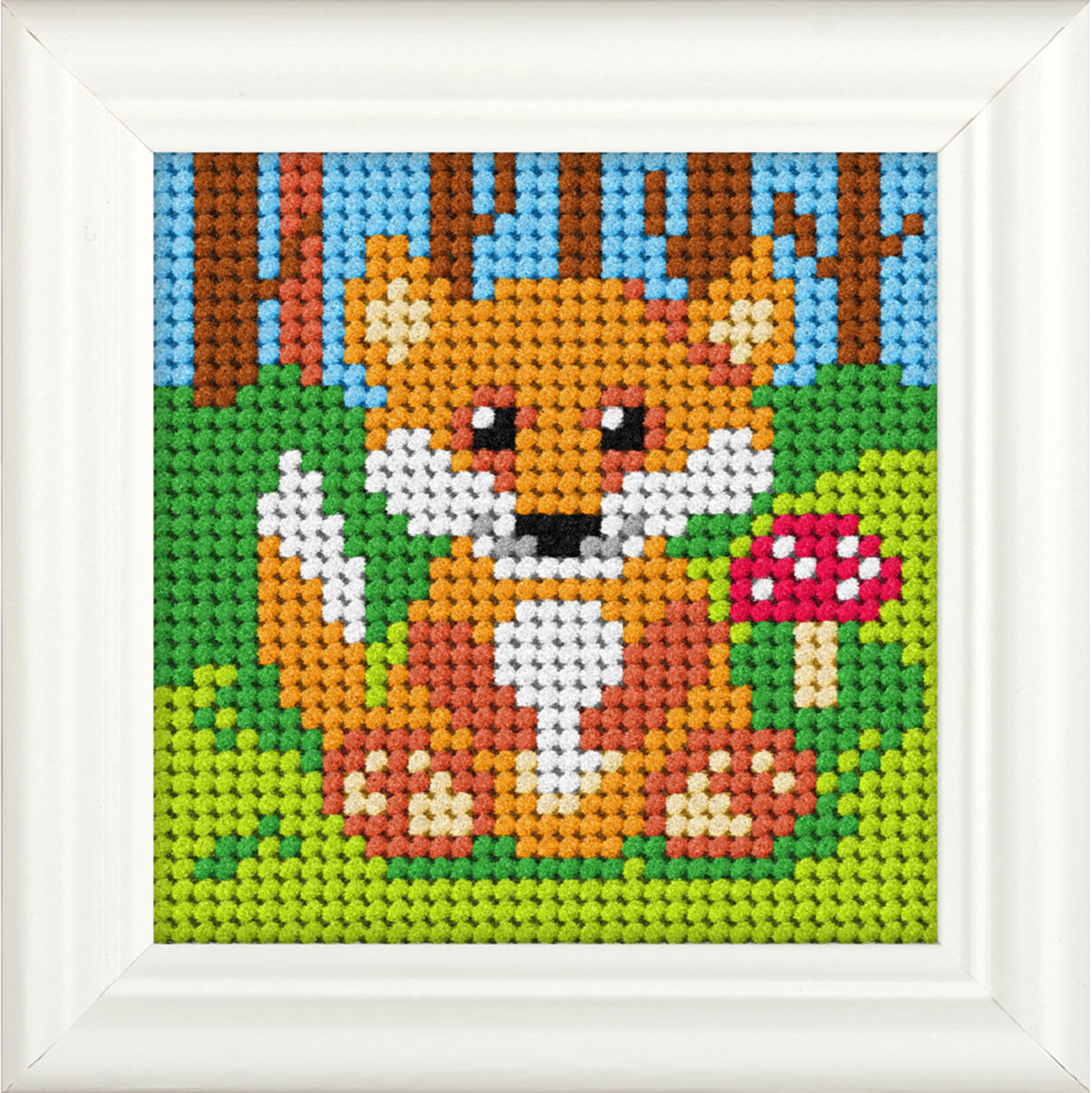 Orchidea 6718 Voorbedrukt borduurpakket  Vos 11x11 cm - STUK