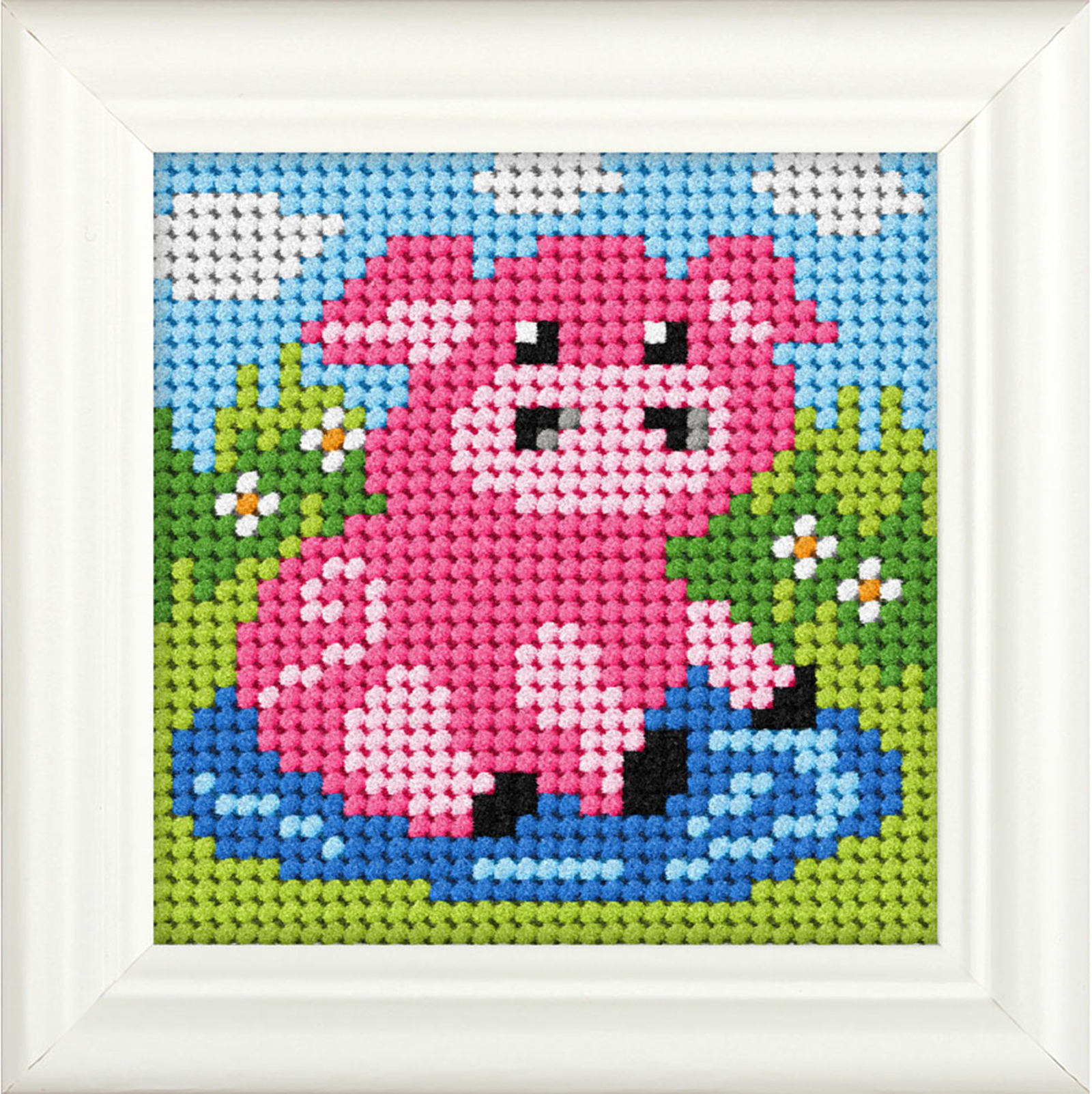 Orchidea 6719 Voorbedrukt borduurpakket  Varken 11x11 cm - STUK