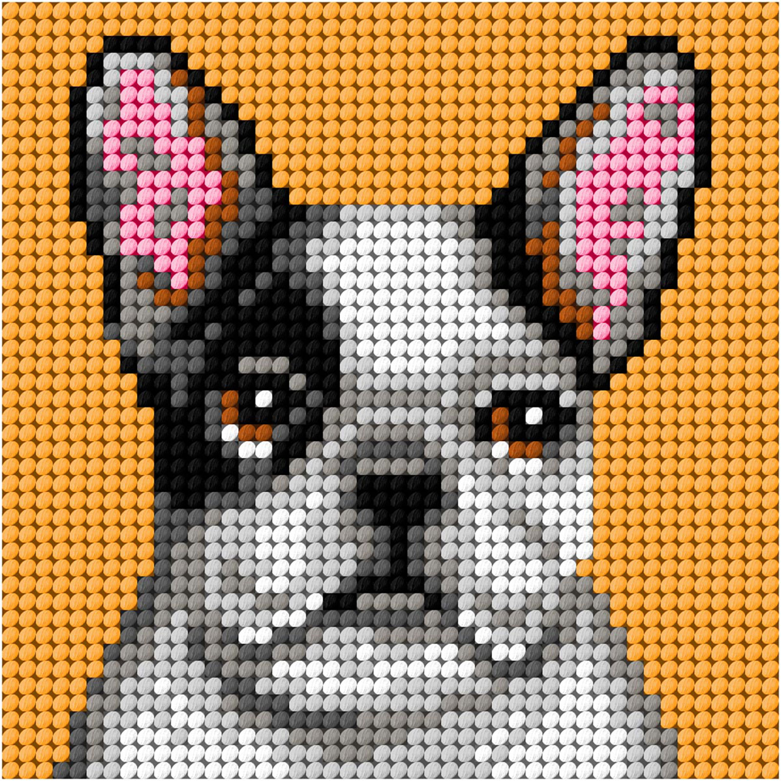 Orchidea 6764 Borduurpakket My First Embroidery Bulldog 10,5x10,5cm - STUK