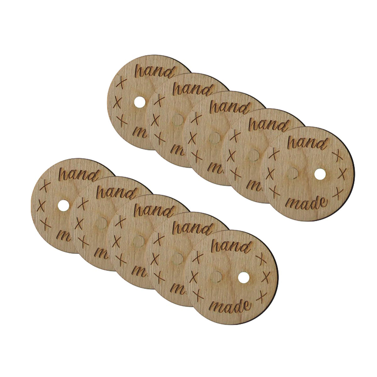 Orchidea 6810-05 Houten knoop Handmade zak à 10 stks 2,2cm - ZAK