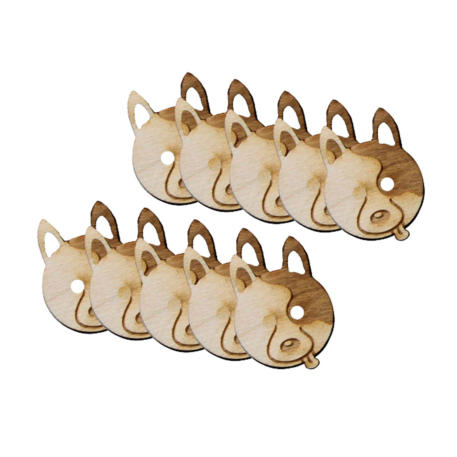 Orchidea 6810-06 Houten knoop Puppy zak à 10 stks 2,2cm - ZAK