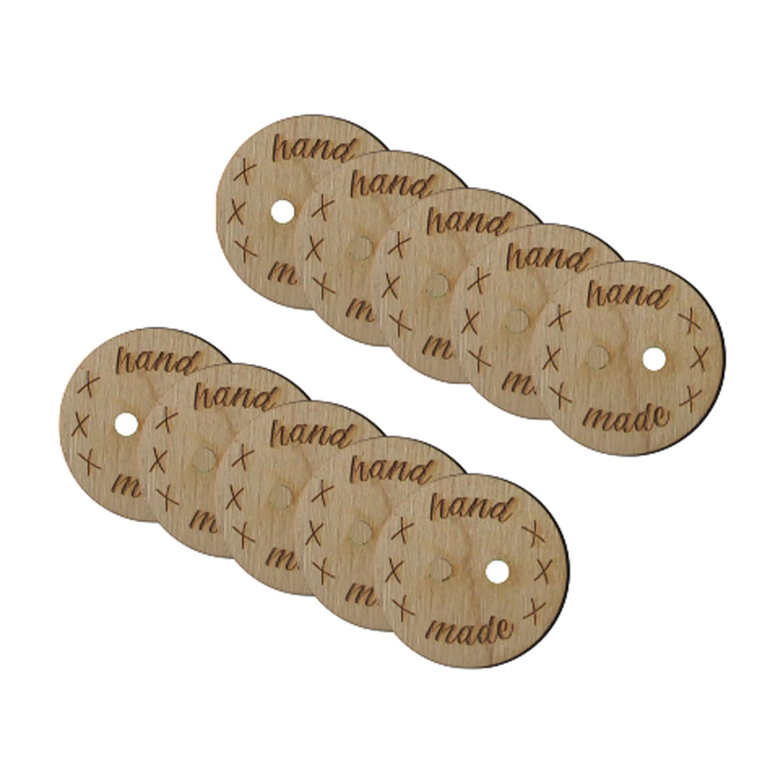 Orchidea 6810-09 Houten knoop Handmade zak à 10 stks 4,4cm - ZAK