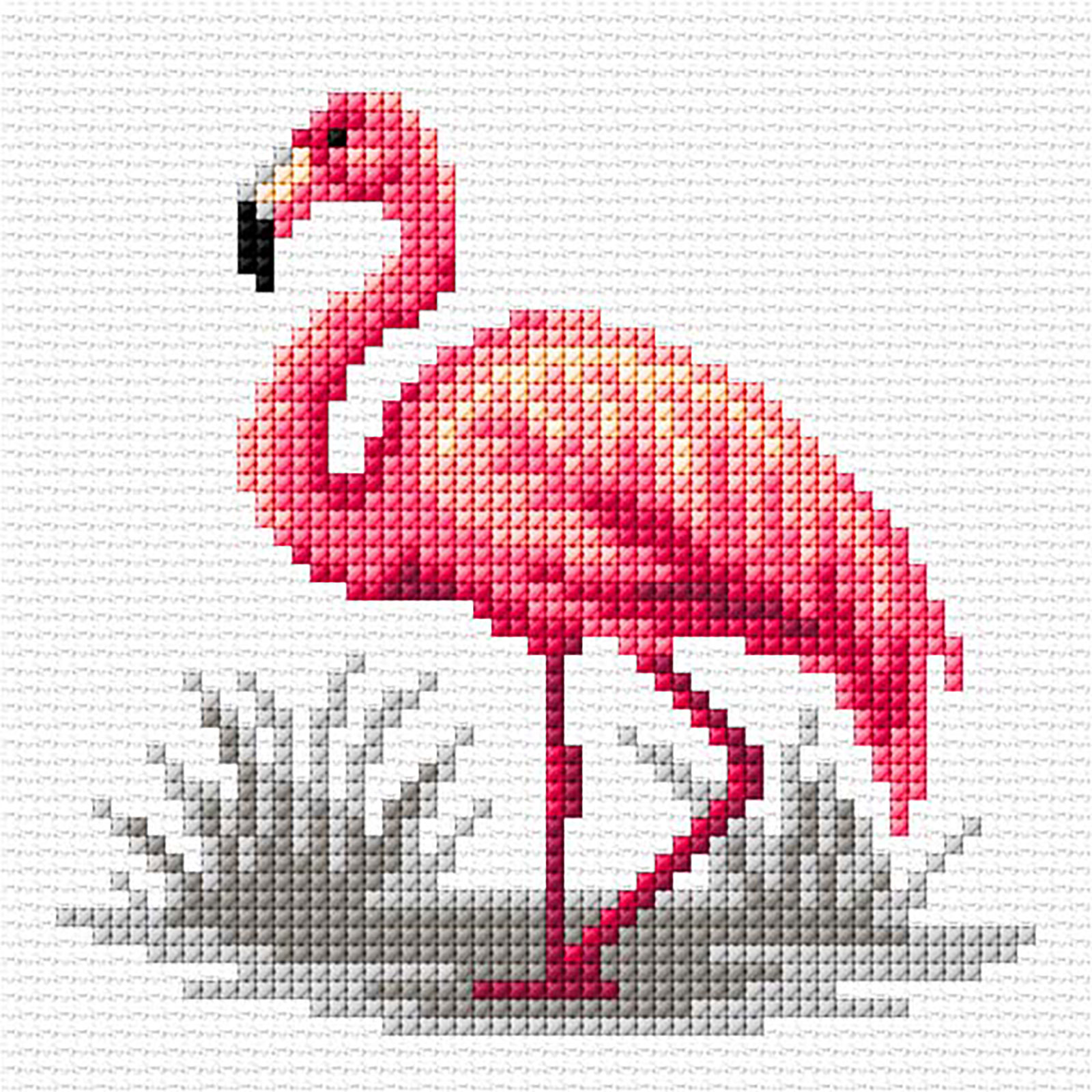 Orchidea 75000 Voorbedrukt kruissteek pakket Flamingo 11x11cm - STUK