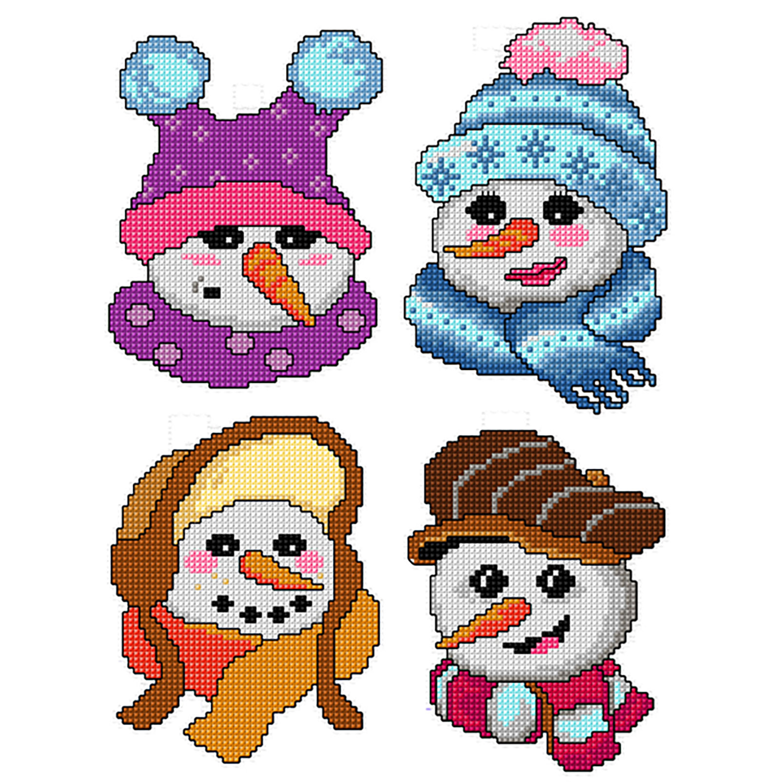 Orchidea 7695 Kruissteek borduurpakket Sneeuwpop 9x12cm - STUK