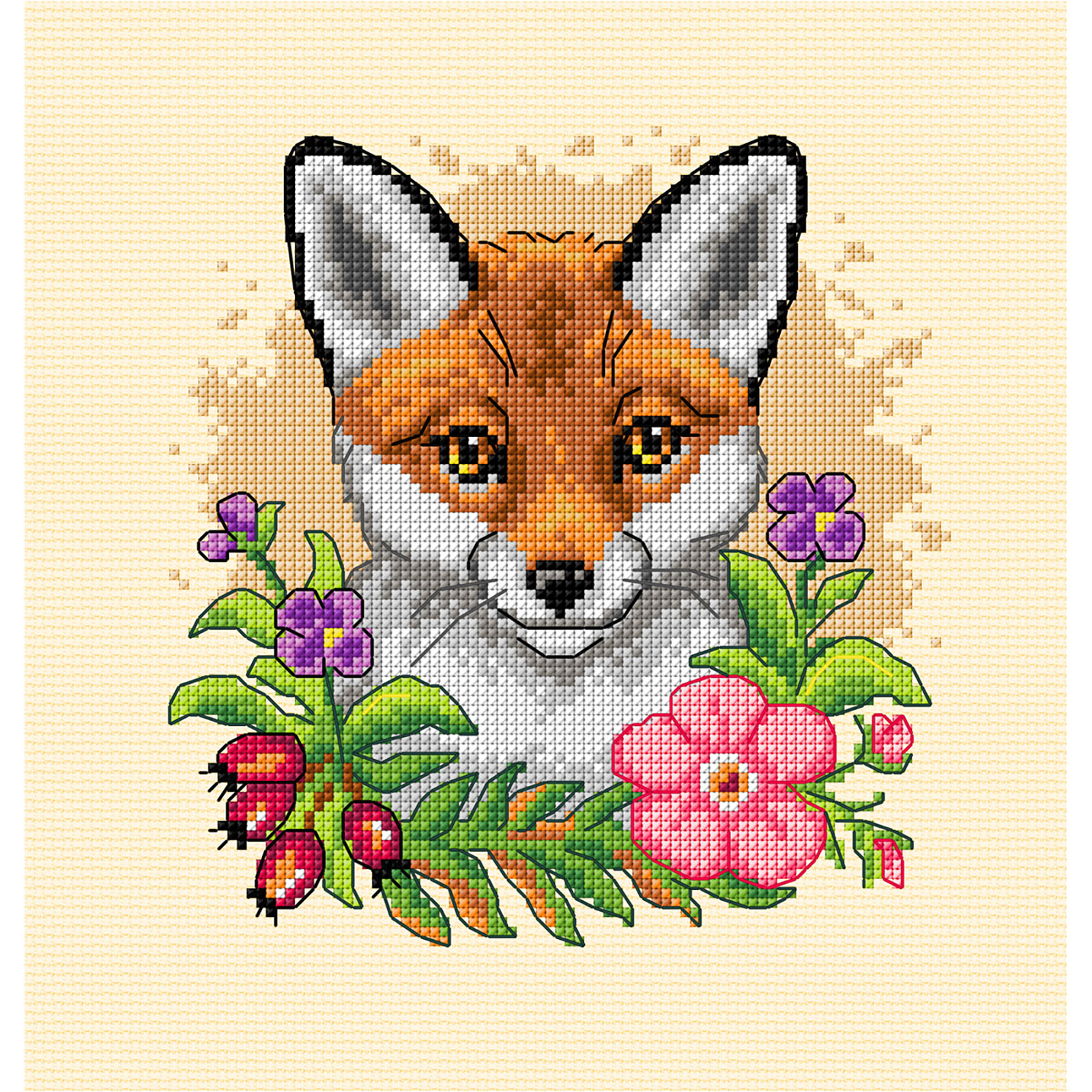 Orchidea 7921 Kruissteek telpakket Vos 20x20cm - STUK