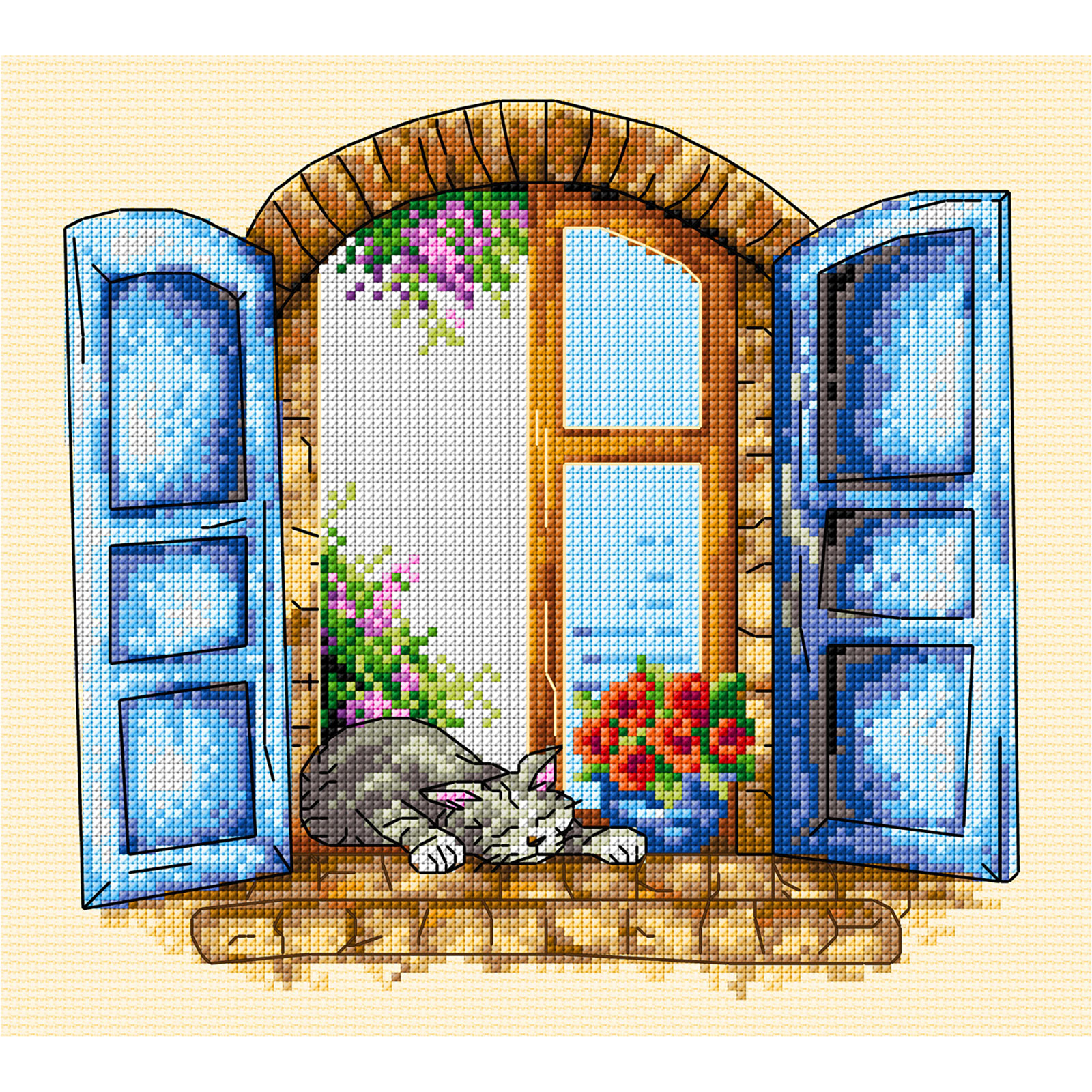 Orchidea 7928 Kruissteek telpakket Raam 20x20cm - STUK