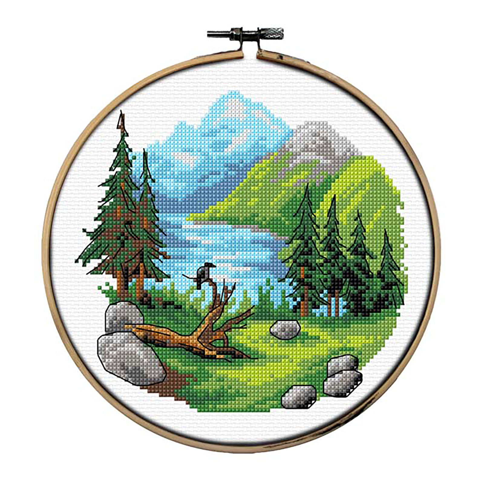 Orchidea 7977 Kruissteek telpakket Bergen 20cm - STUK