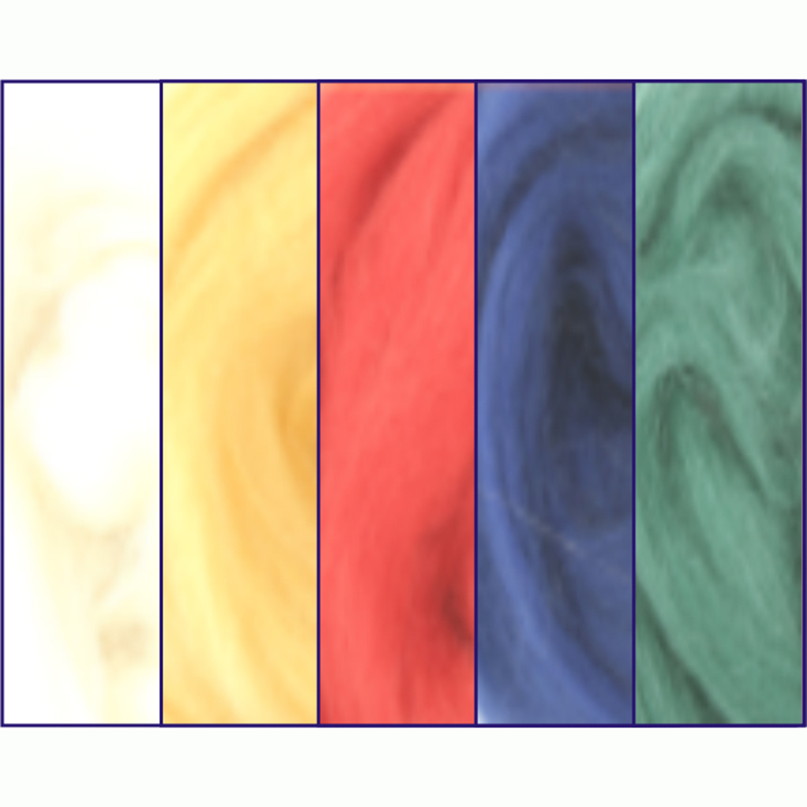 Orchidea 84330 Felting woolset 5 multicolors 50 gram - SET