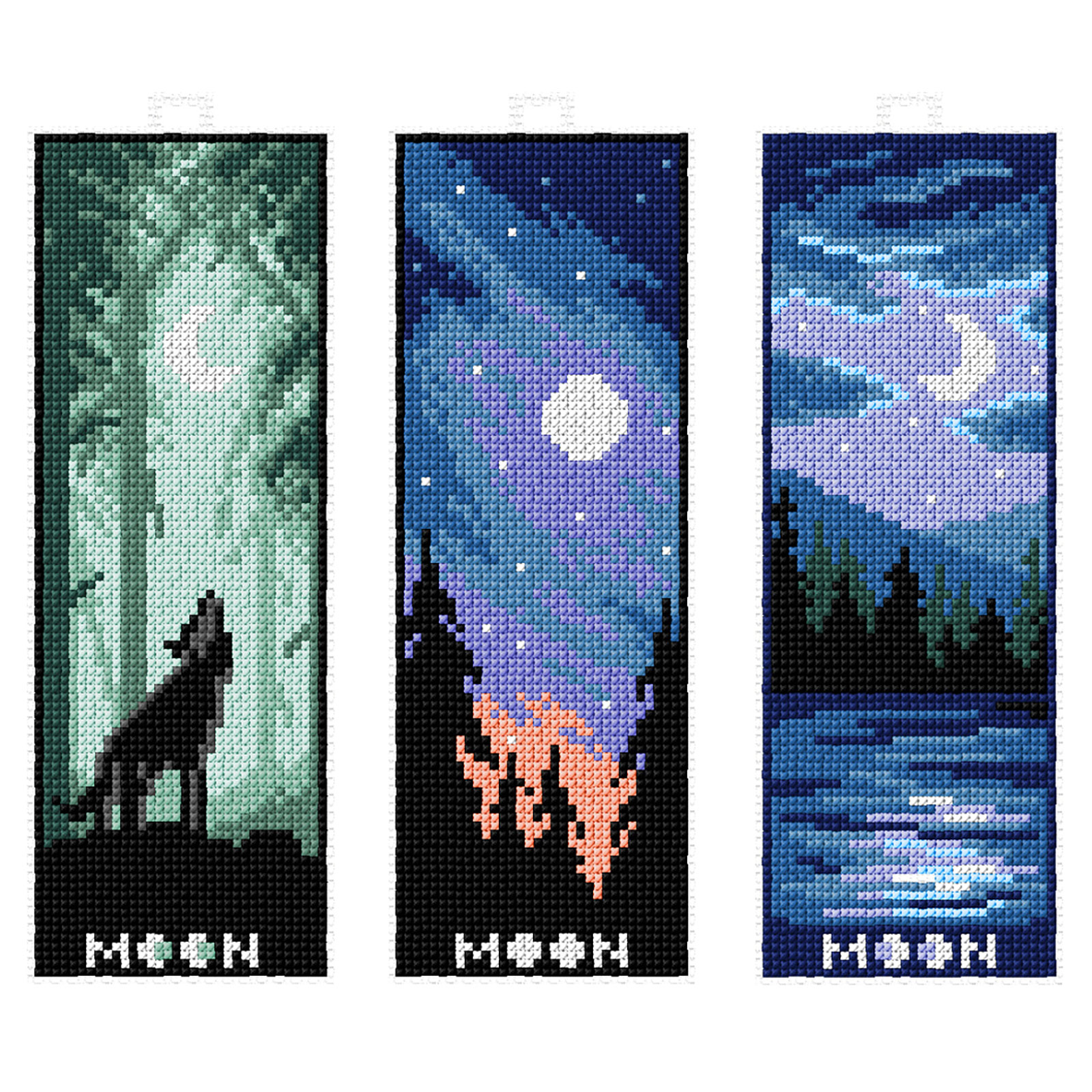 Orchidea 8708 Kruissteek telpakket Maan 3 ontwerpen - STUK