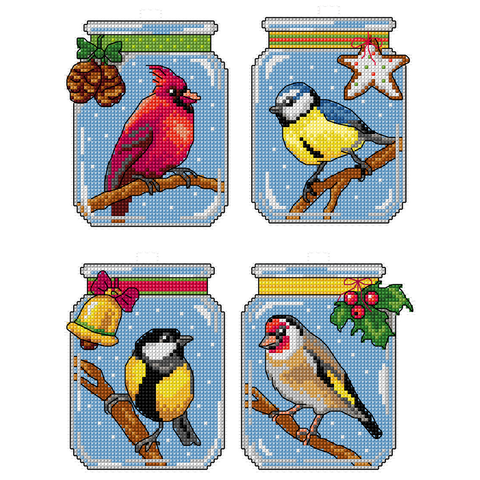 Orchidea 8709 Vogels 9x12cm set van 4 ontwerpen - STUK