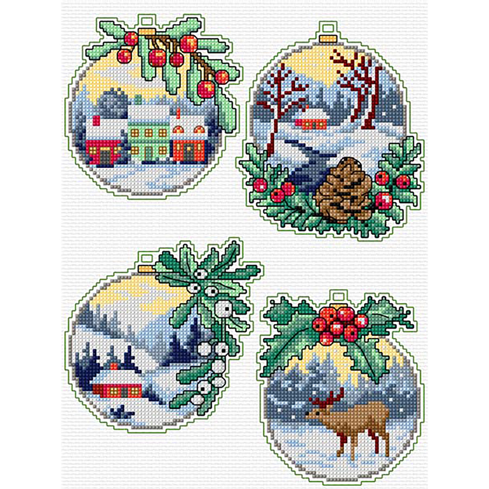 Orchidea 8715 Kruissteek telpakket Winter 4 ontwerpen - STUK