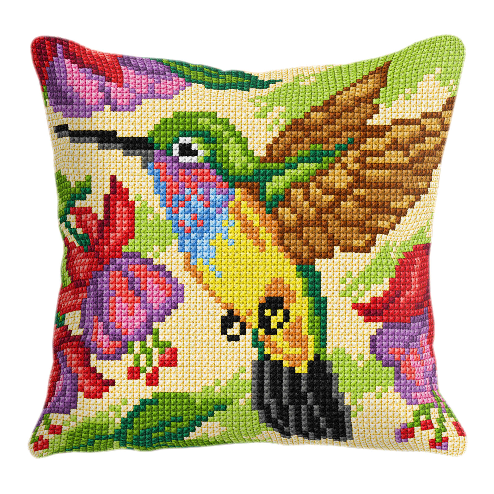 Orchidea 9013 Voorbedrukt kruissteek kussenpakket Vogel 40x40cm - STUK