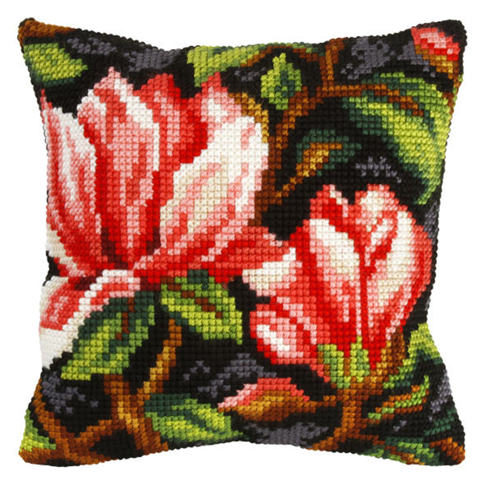 Orchidea 9589 Voorbedrukt kruissteek kussenpakket Bloemen 40x40cm - STUK