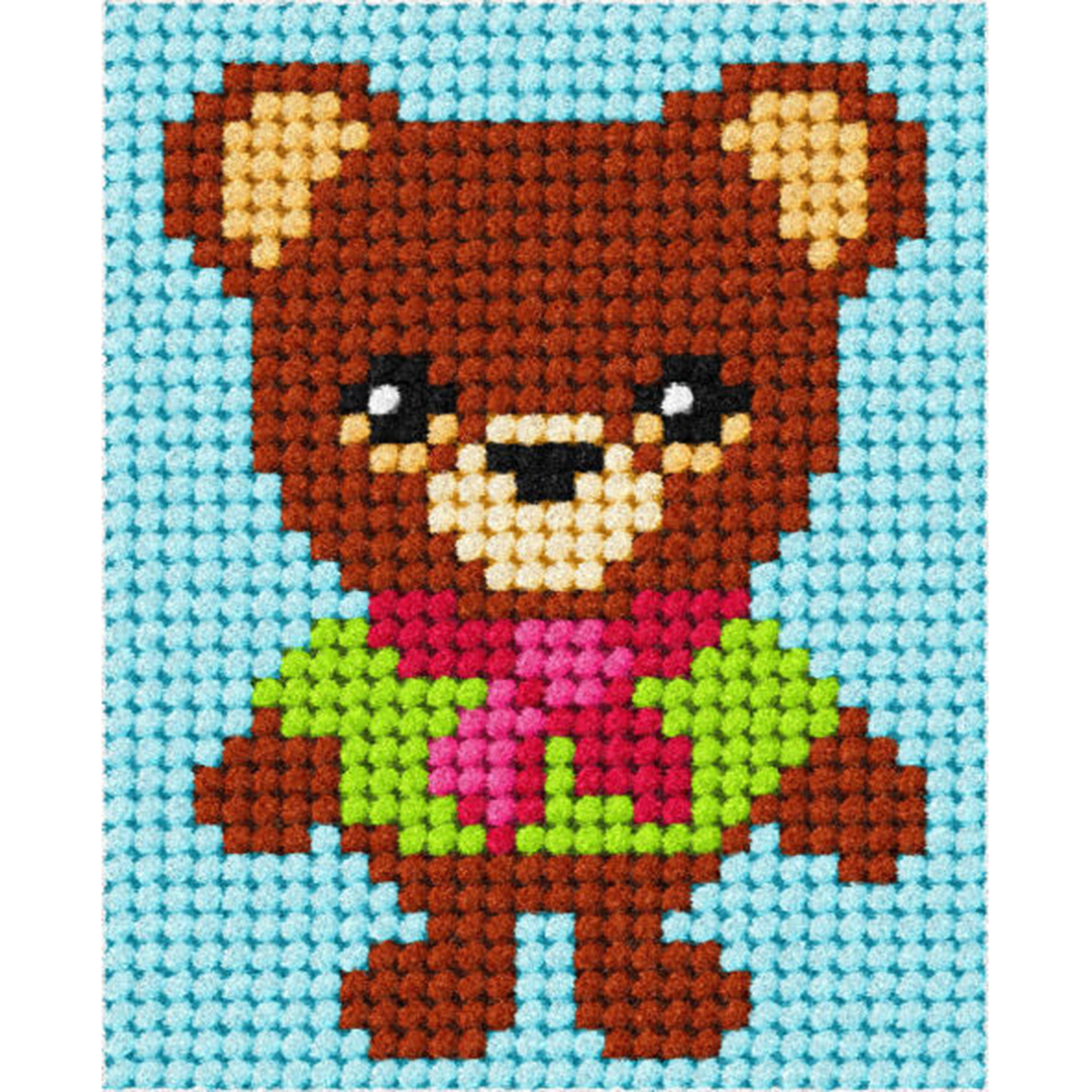 Orchidea 9748 My First borduurpakket voorbedrukt stramien  17x20,5 cm - STUK