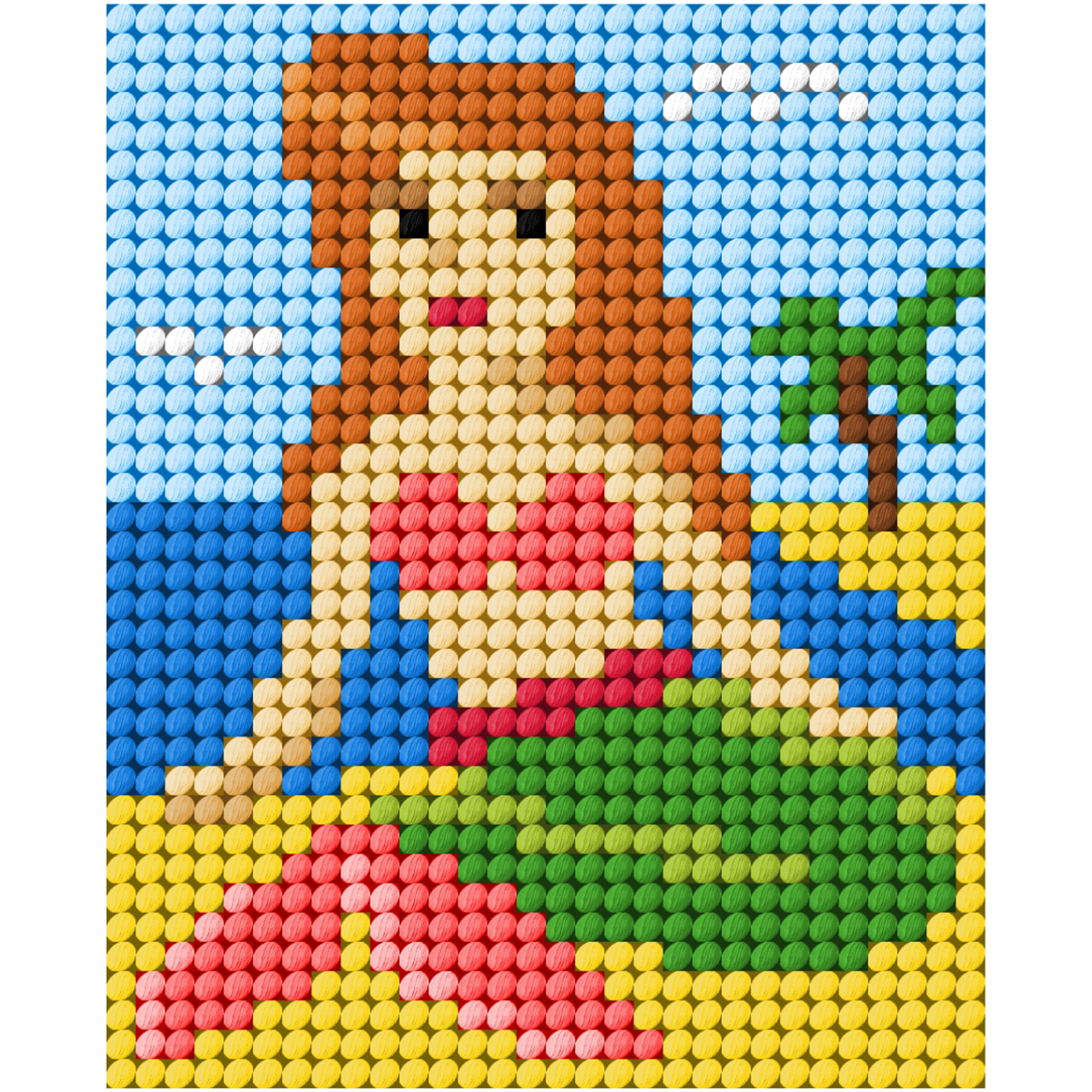 Orchidea 9757 My First borduurpakket voorbedrukt stramien  17x20,5 cm - STUK