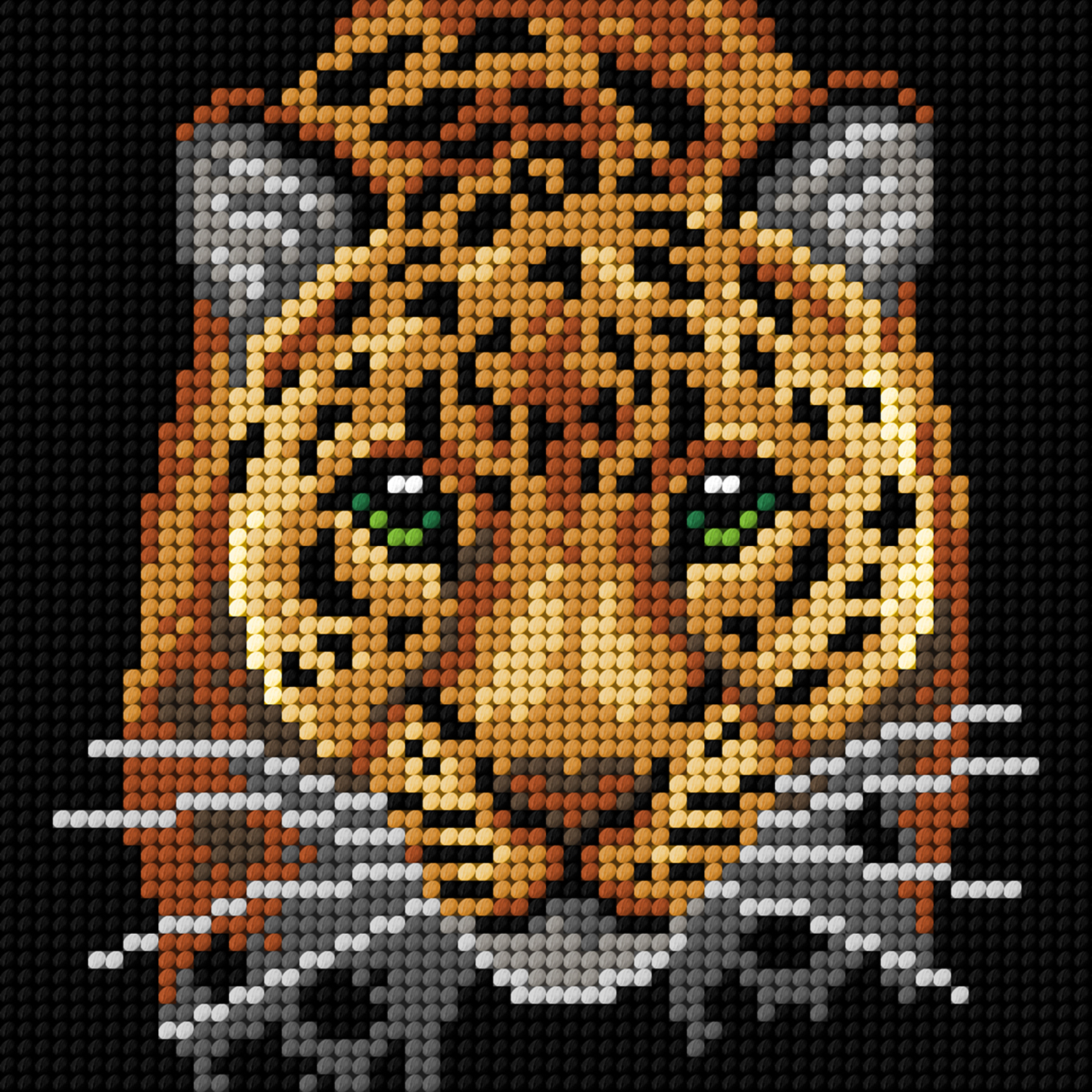 Orchidea 9777 My First Embroidery voorbedrukt stramien Panter 24x24cm - STUK