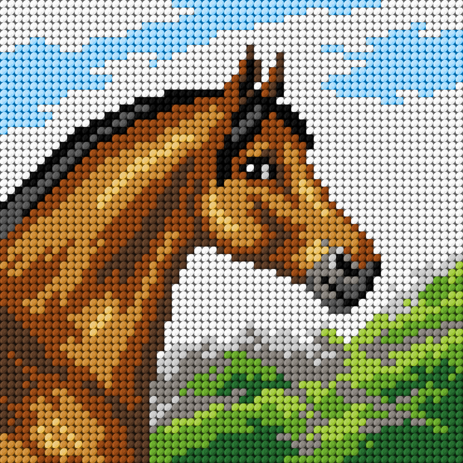 Orchidea 9781 My First Embroidery voorbedrukt stramien Paard 24x24cm - STUK