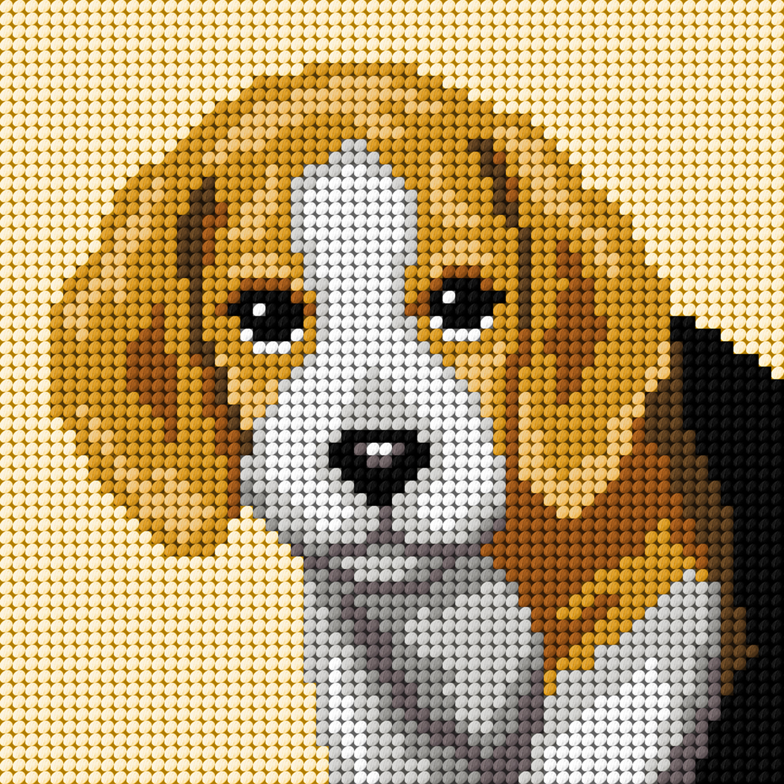 Orchidea 9786 My First Embroidery voorbedrukt stramien Hond 24x24cm - STUK