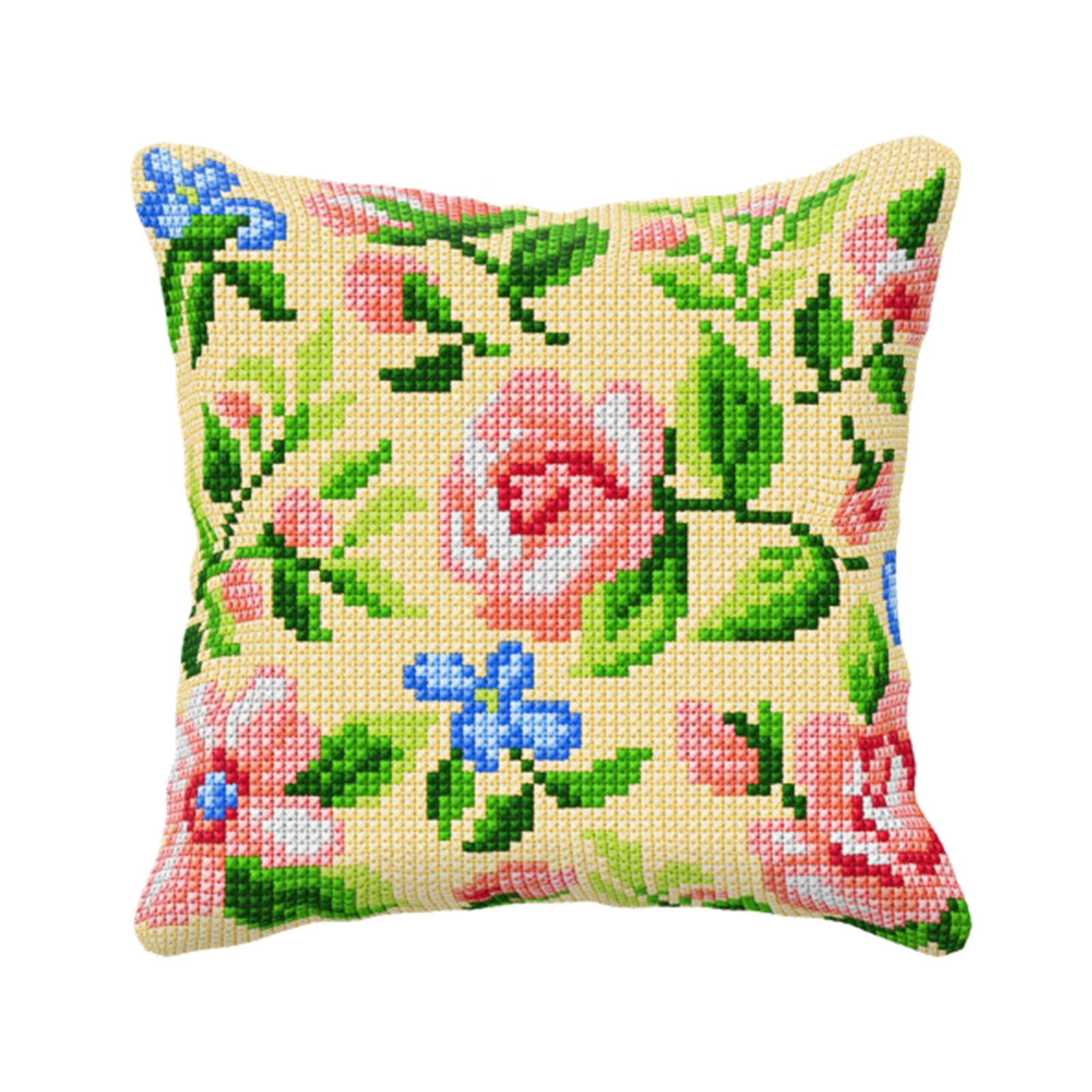 Orchidea 99009 Voorbedrukt kruissteek kussenpakket Bloemen 40x40cm - STUK
