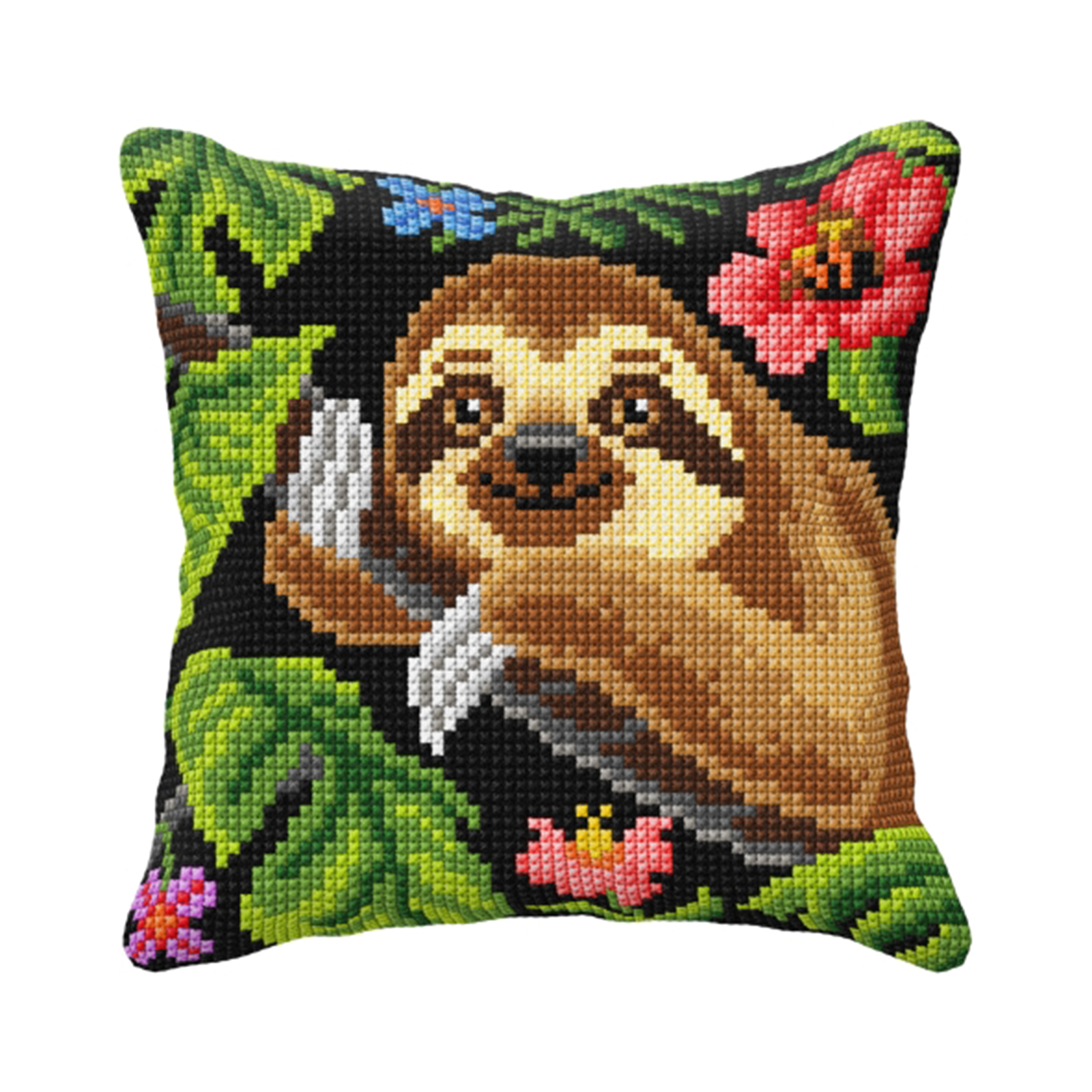 Orchidea 99019 Voorbedrukt kruissteek kussenpakket Luiaard 40x40cm - STUK