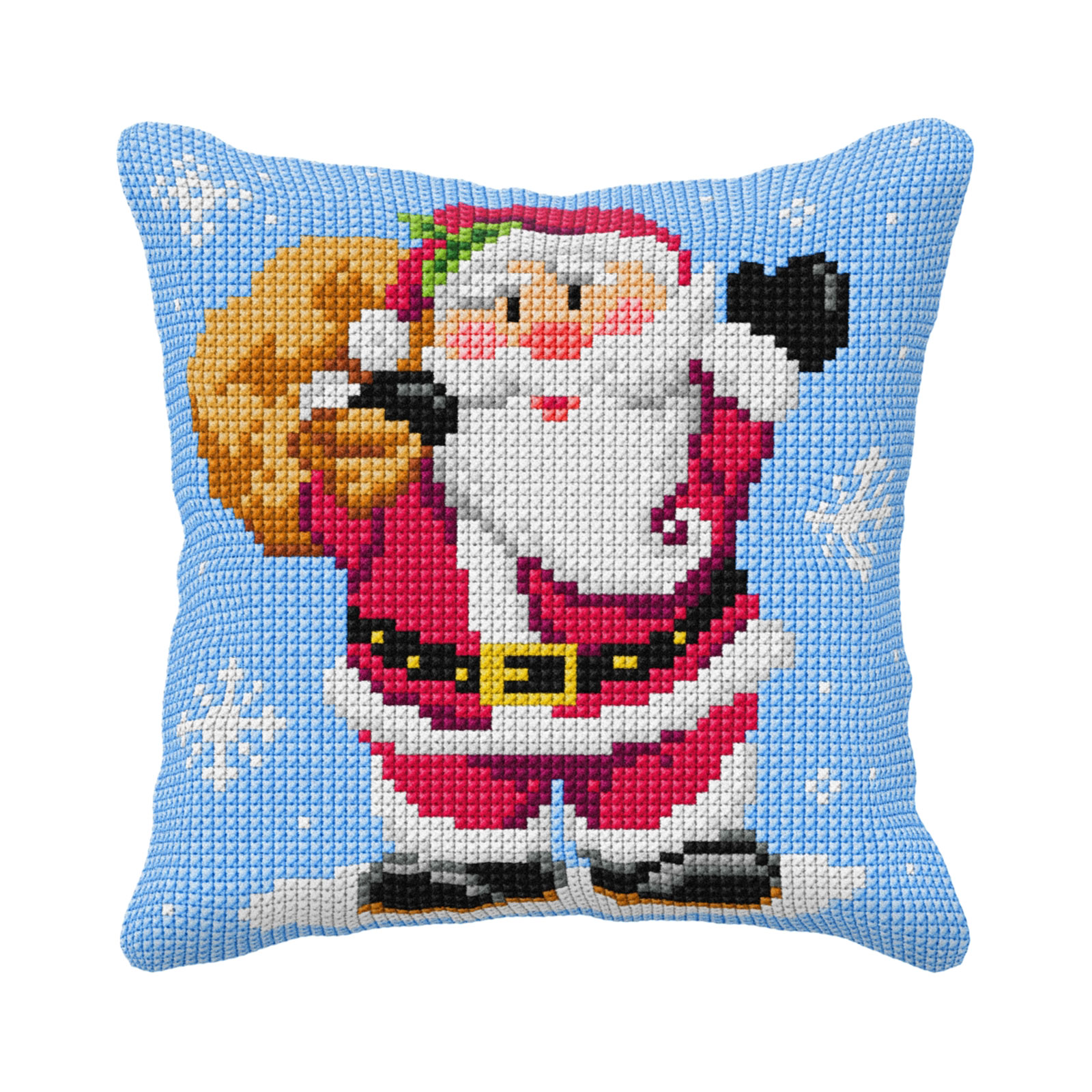 Orchidea 99028 Voorbedrukt kruissteek kussenpakket Kerstman 40x40cm - STUK