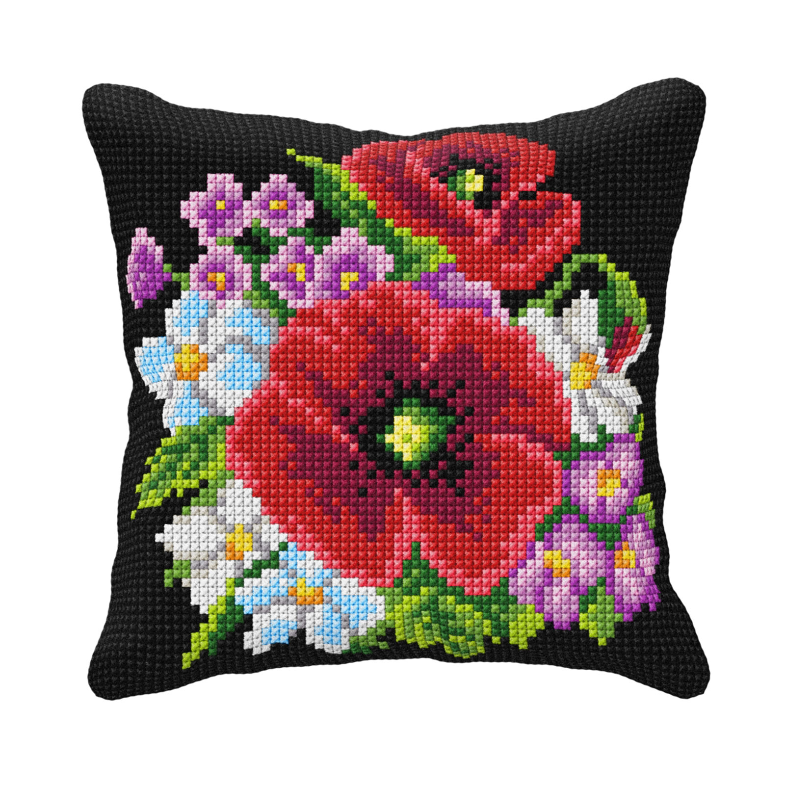 Orchidea 99033 Voorbedrukt kruissteek kussenpakket Bloemen 40x40cm - STUK