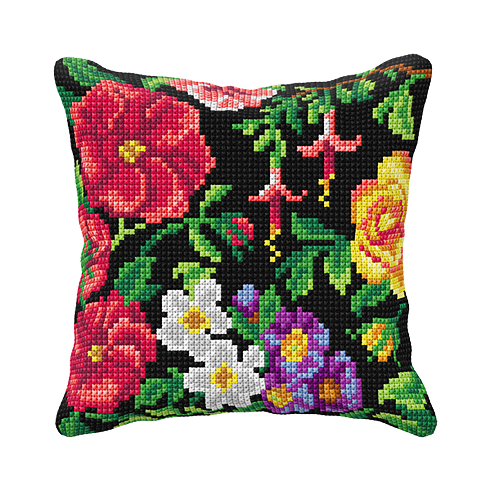 Orchidea 99069 Voorbedrukt kruissteek kussenpakket Bloemen 40x40cm - STUK