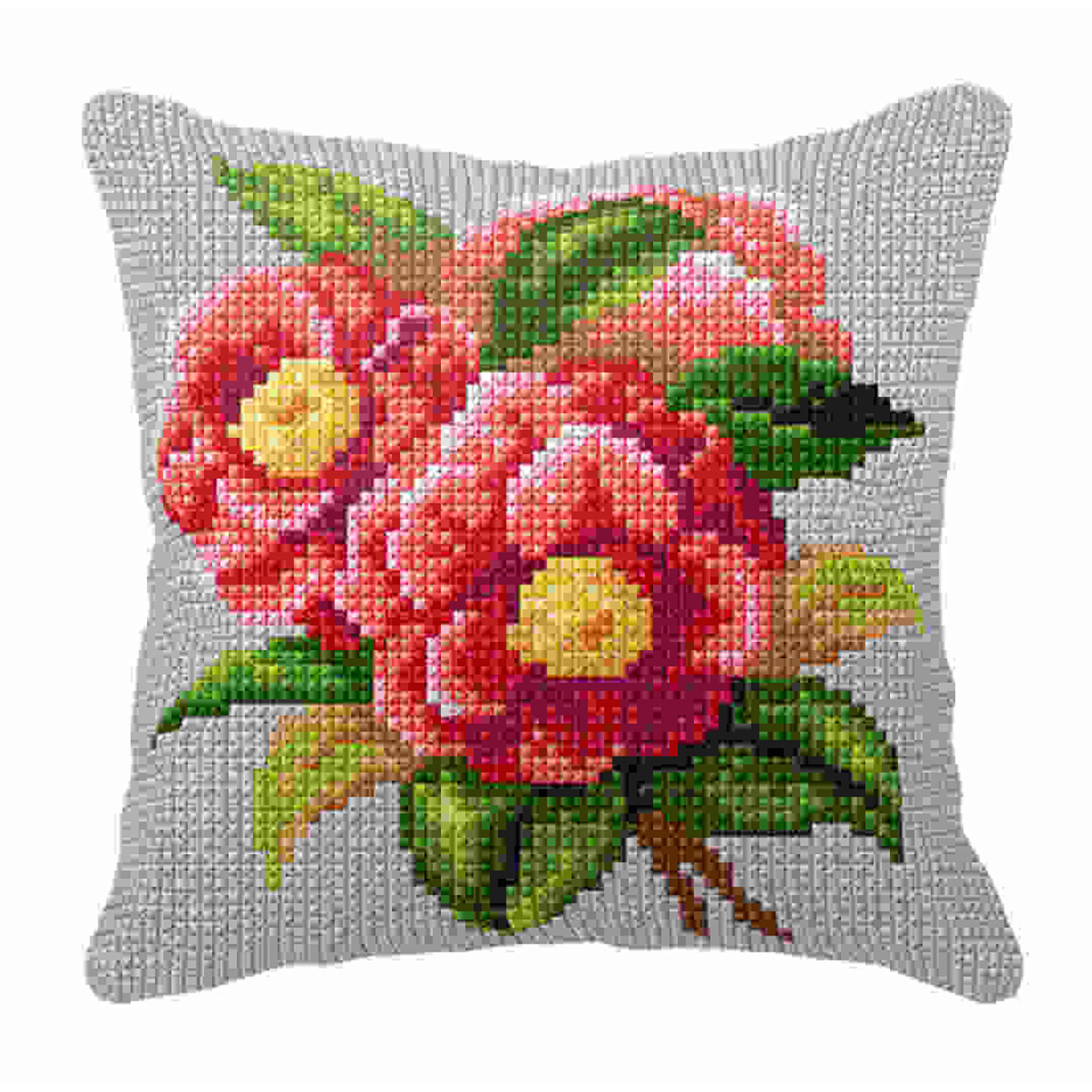Orchidea 99091 Voorbedrukt kruissteek kussenpakket Camelia's 40x40cm - STUK