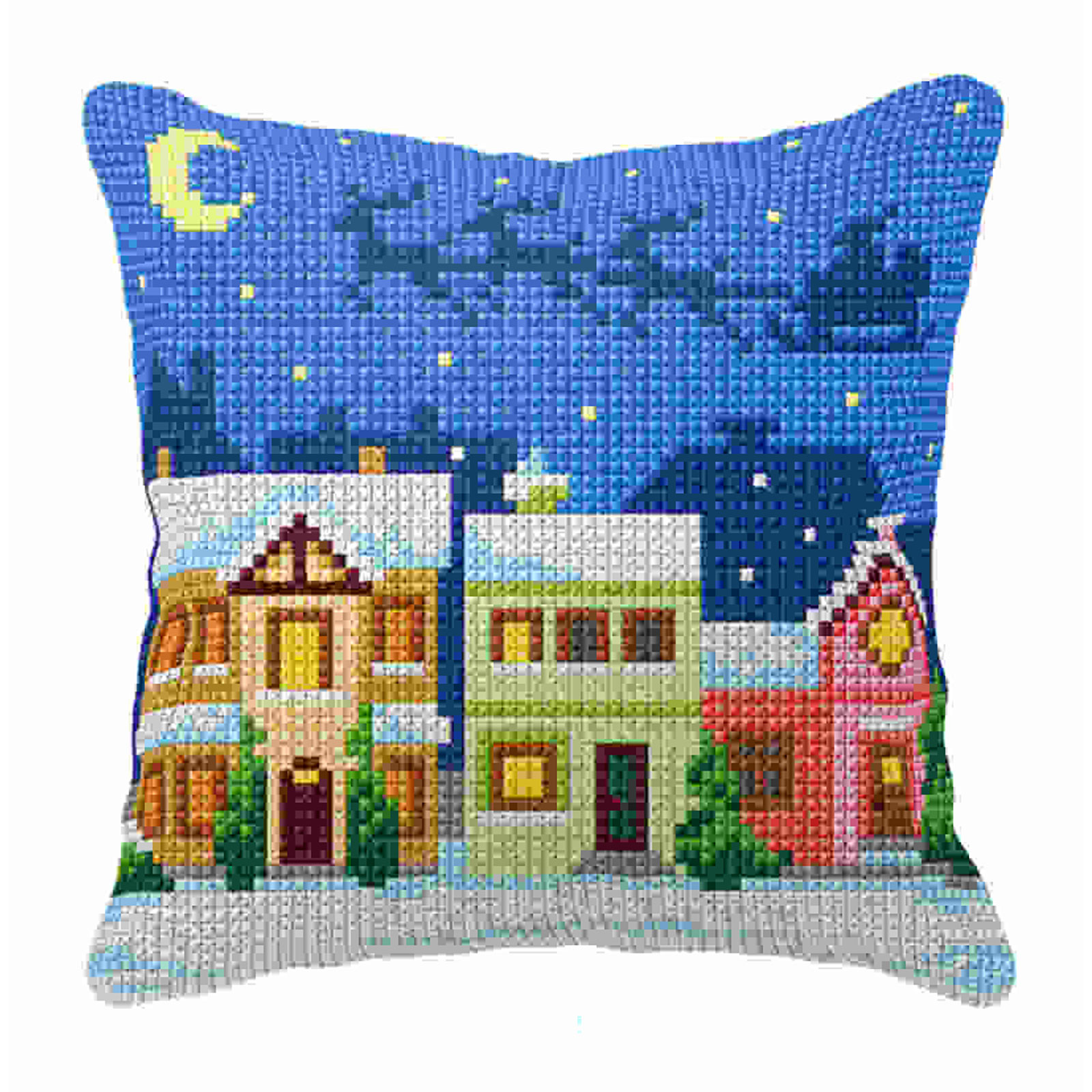 Orchidea 99093 Voorbedrukt kruissteek kussenpakket Kerststad 40x40cm - STUK