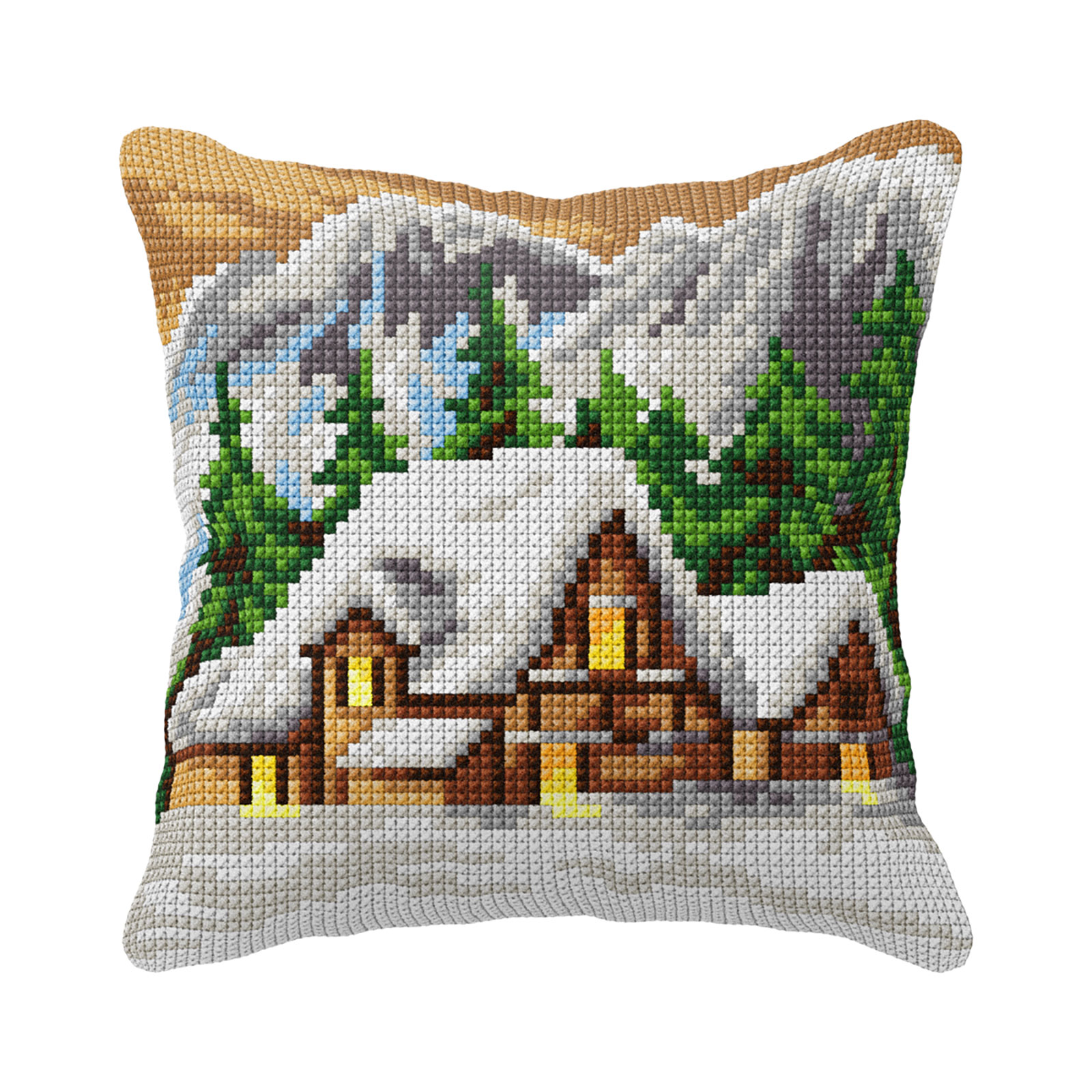 Orchidea 99096 Voorbedrukt kruissteek kussenpakket Bergen landschap - STUK