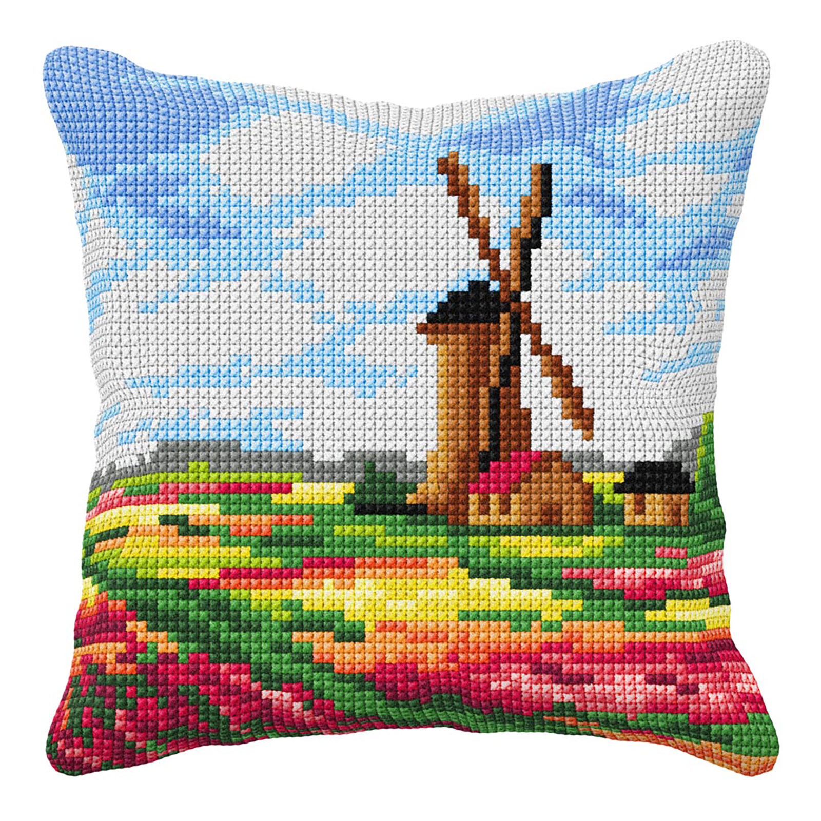 Orchidea 99113 Kussenpakket Landschap met een molen 40x40cm - STUK