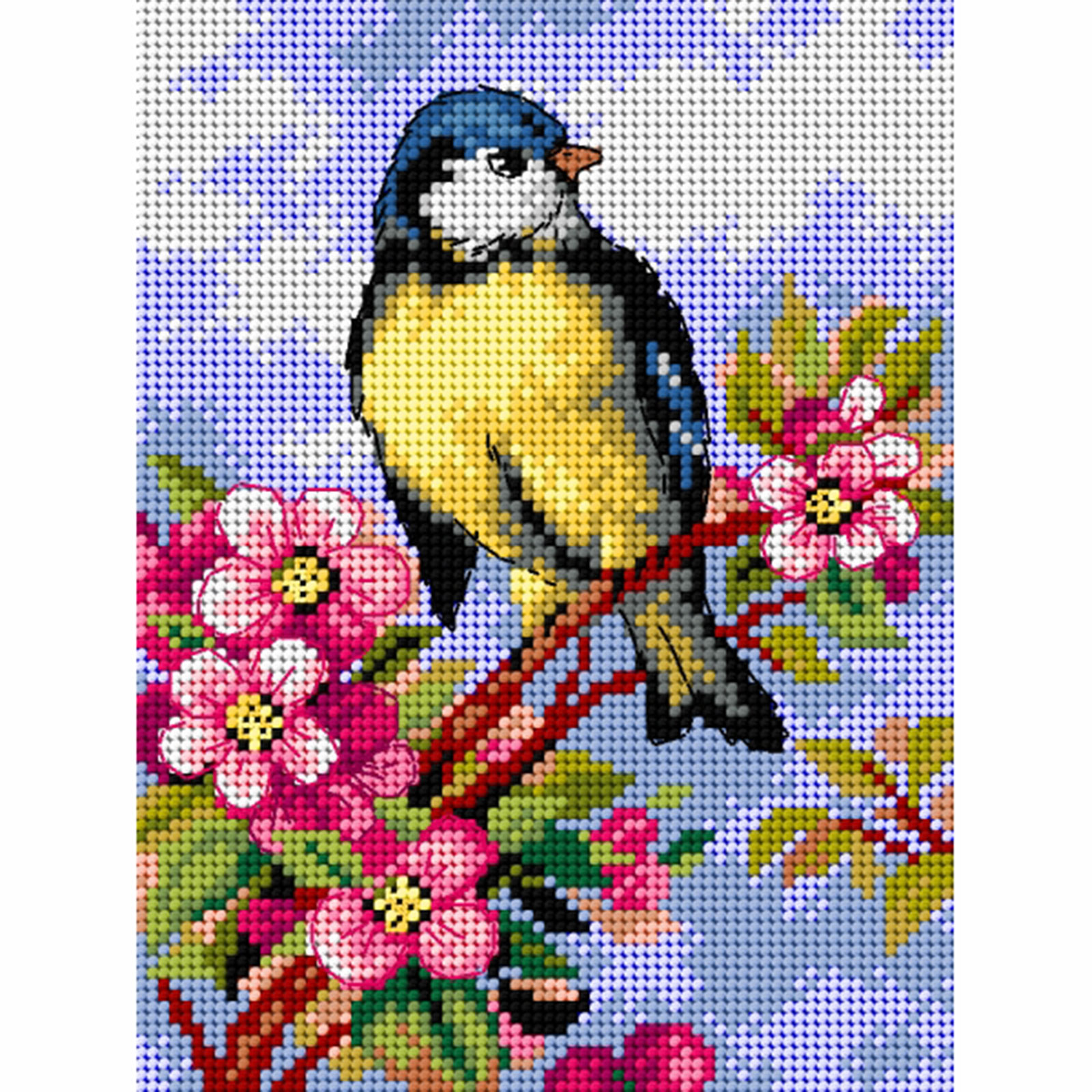 Orchidea M2620 Borduurpakket voorbedrukt stramien kruissteek 16,5x22cm - STUK