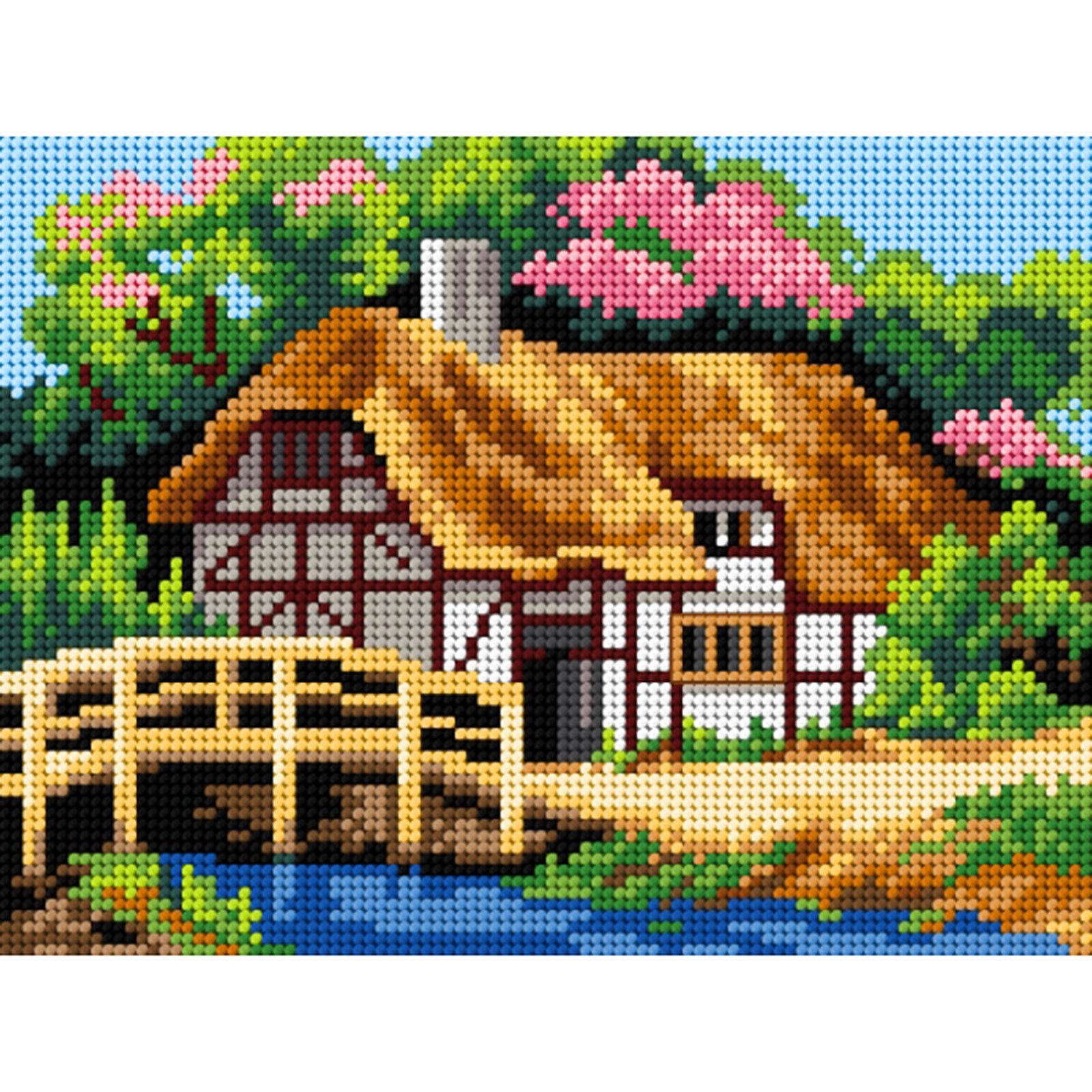 Orchidea M2764 Borduurpakket voorbedrukt stramien kruissteek 16,5x22cm - STUK