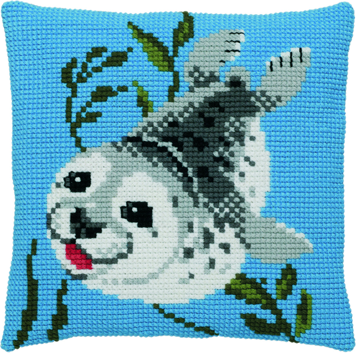 Pako 003.204 Voorbedrukt kruissteek kussenpakket Zeehond 40x40cm - STUK