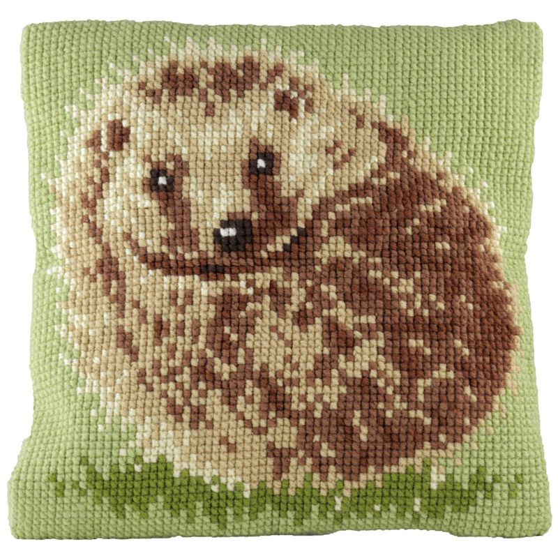 Pako 003.270 Voorbedrukt kruissteek kussenpakket Egel 40x40cm - STUK