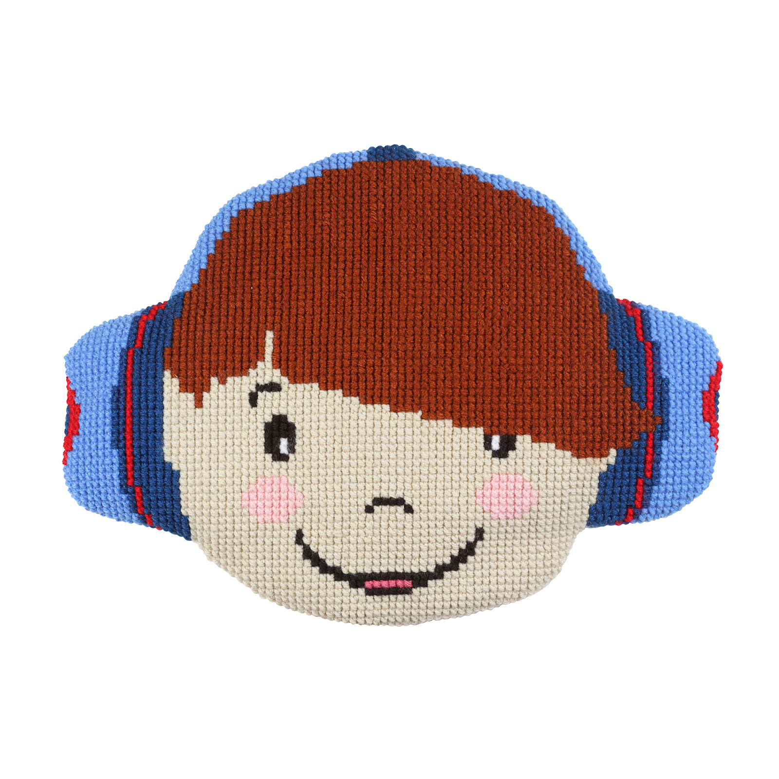 Pako 006831 Borduur kussenpakket Jongen met koptelefoon 49x36cm - STUK