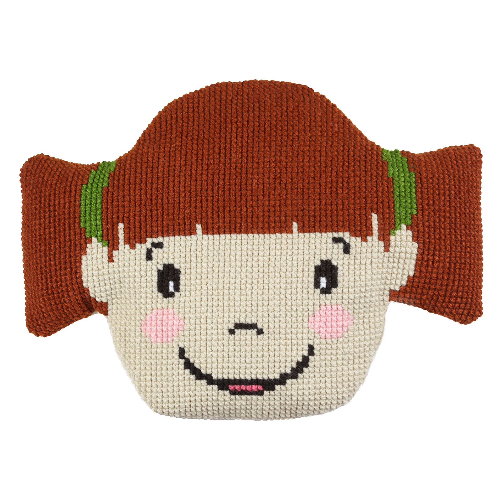 Pako 006832 Borduur kussenpakket Meisje met staartjes 49x36cm - STUK